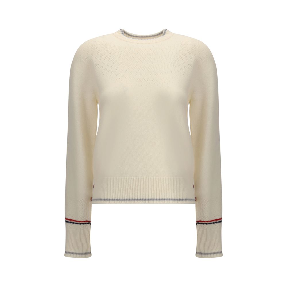 White Fleece Wool Sweatshirt - ventzia