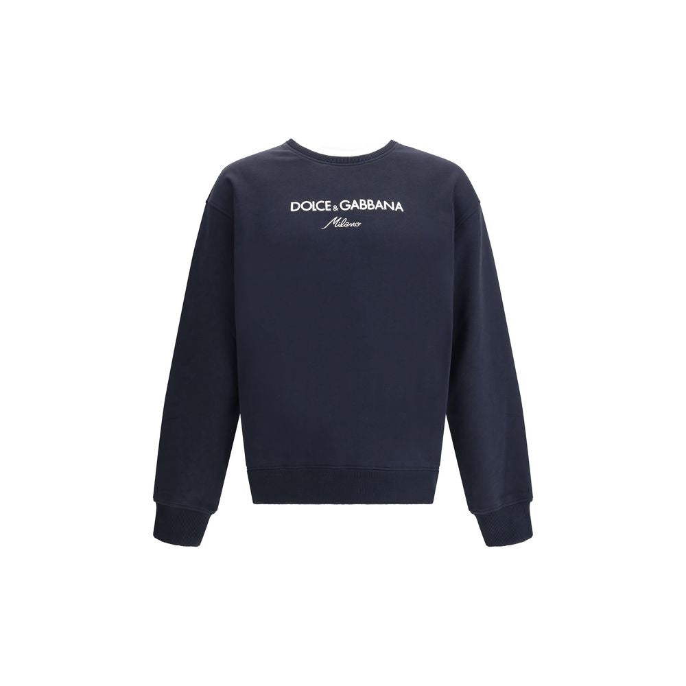 Blue Cotton Sweatshirt - ventzia