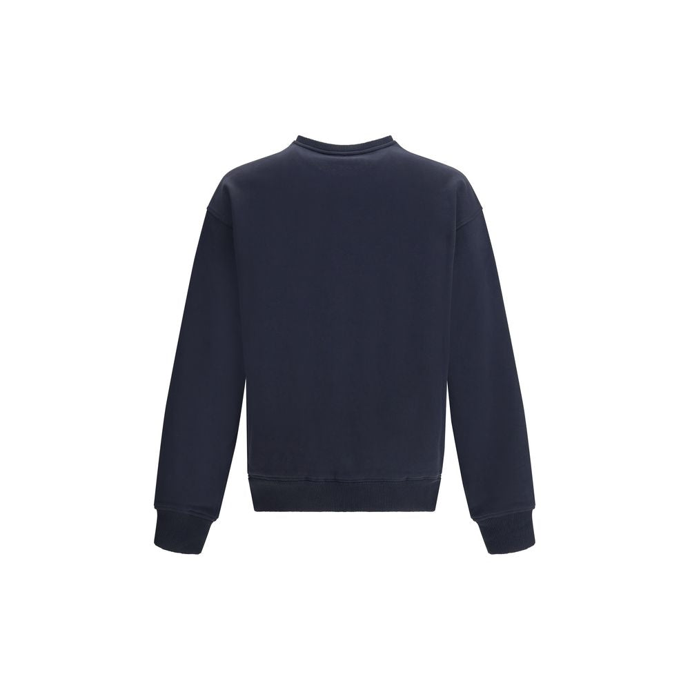 Blue Cotton Sweatshirt - ventzia