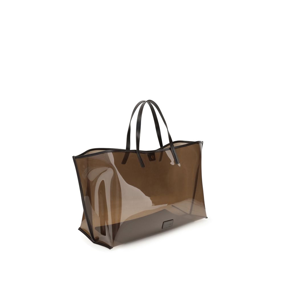 Brown Pvc Handbag - ventzia