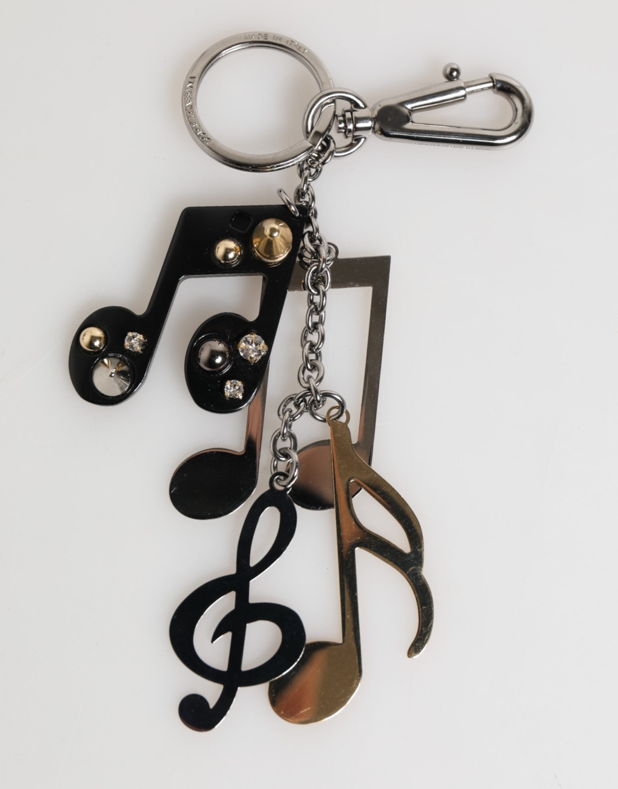 Silver Musical Note Key Holder Keychain Bag Charm Keyring - ventzia
