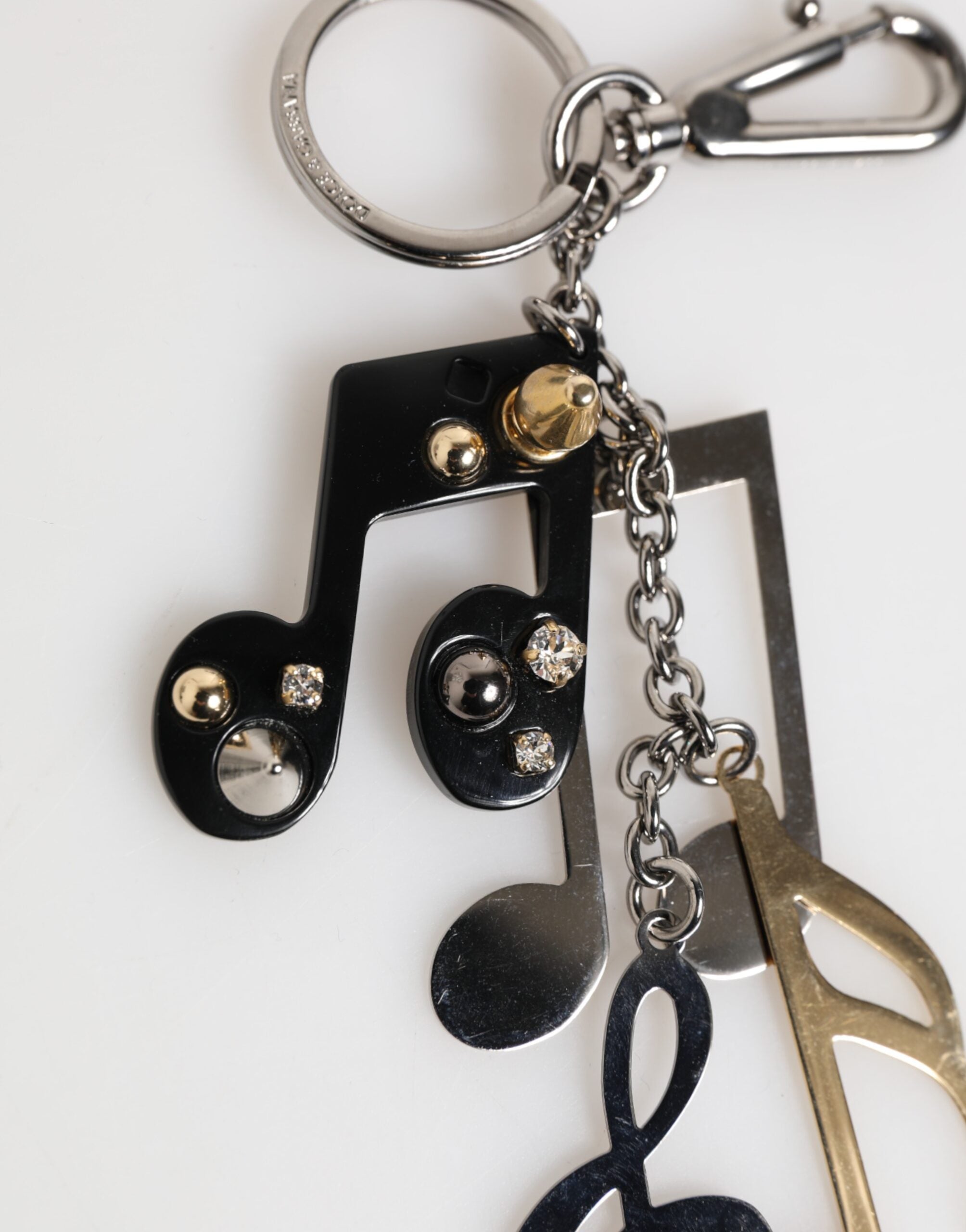 Silver Musical Note Key Holder Keychain Bag Charm Keyring - ventzia
