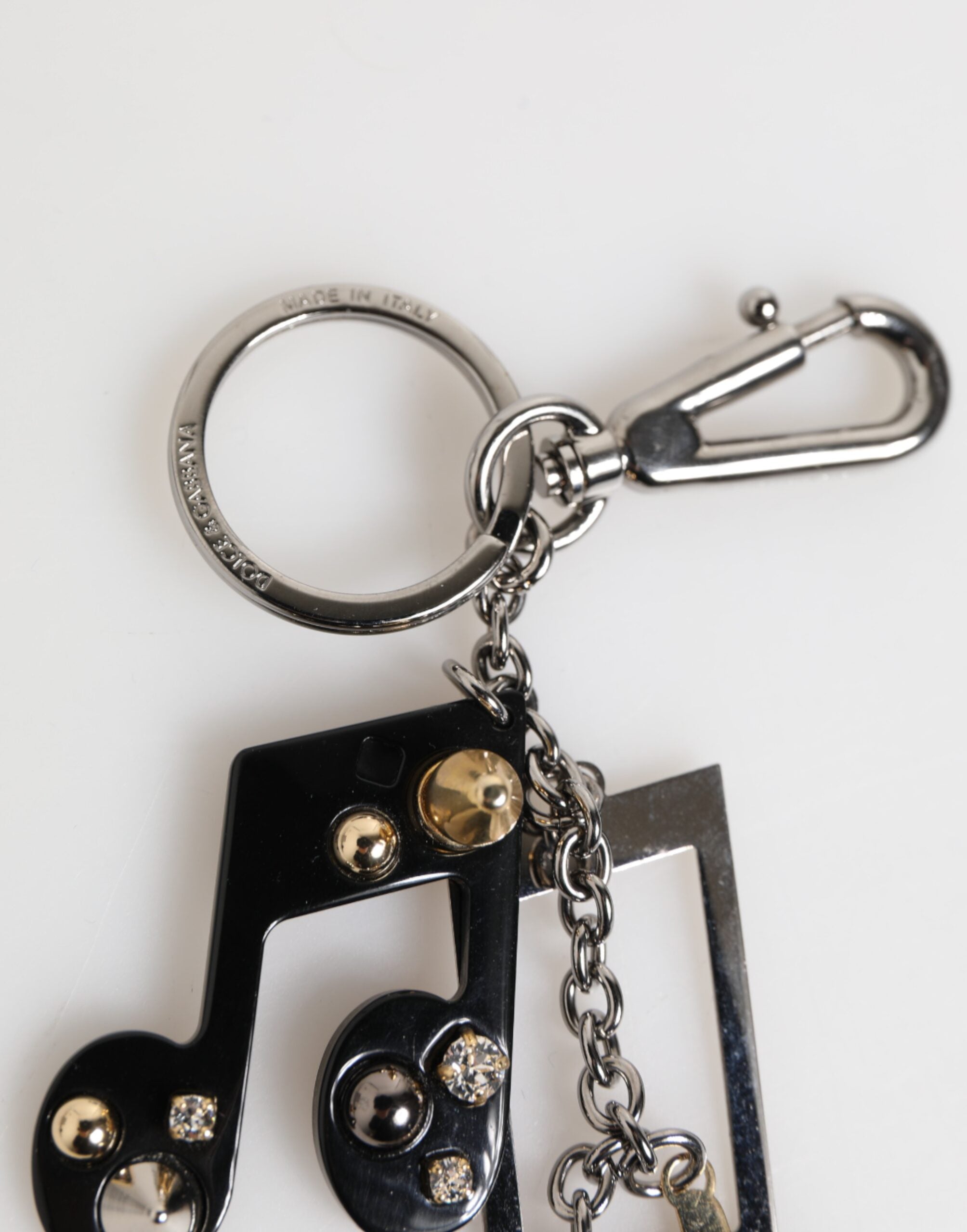Silver Musical Note Key Holder Keychain Bag Charm Keyring - ventzia