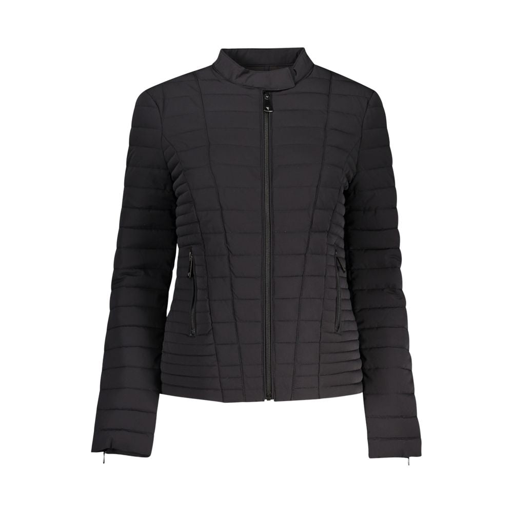 Black Polyurethane Women's Jacket - ventzia
