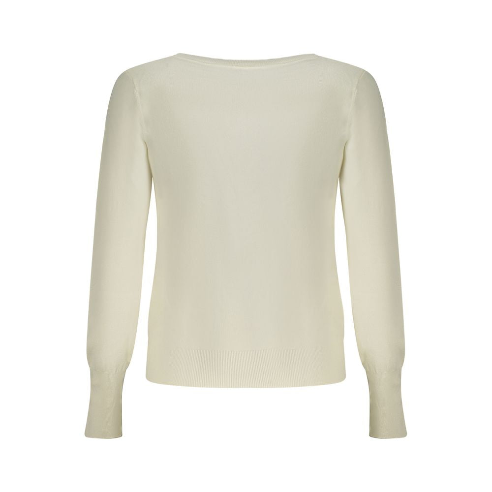 White Viscose Women Sweater - ventzia