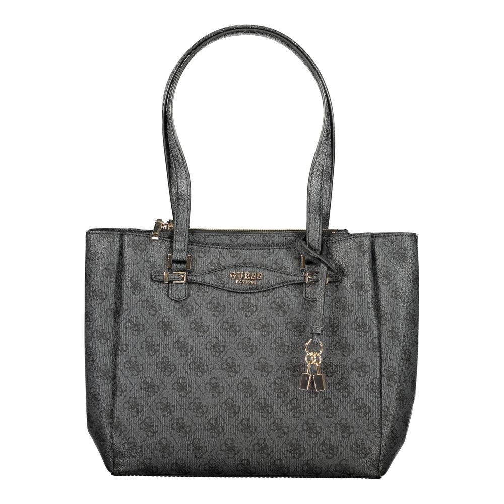 Black Polyethylene Women Handbag - ventzia