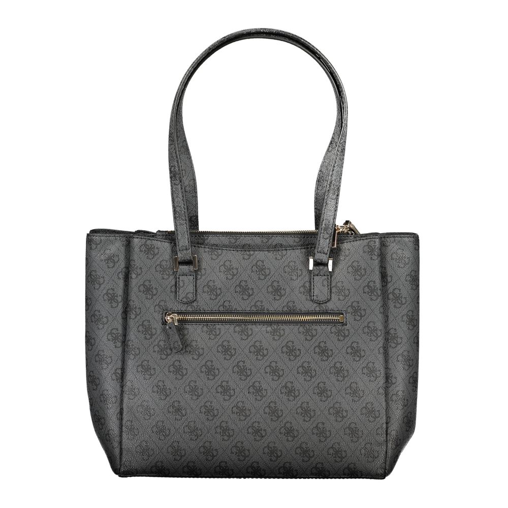 Black Polyethylene Women Handbag - ventzia