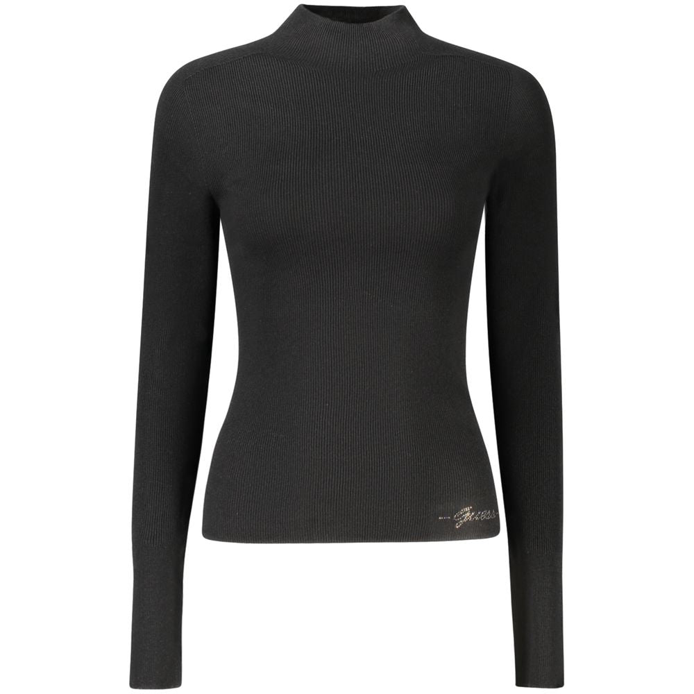 Black Wool Women Sweater - ventzia