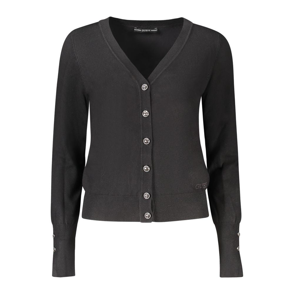 Black Viscose Women Cardigan - ventzia