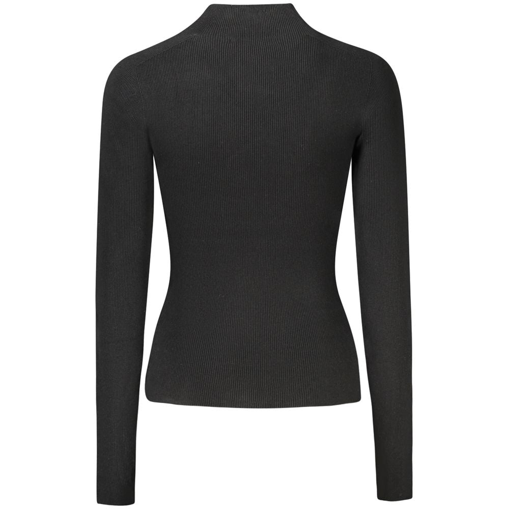Black Wool Women Sweater - ventzia