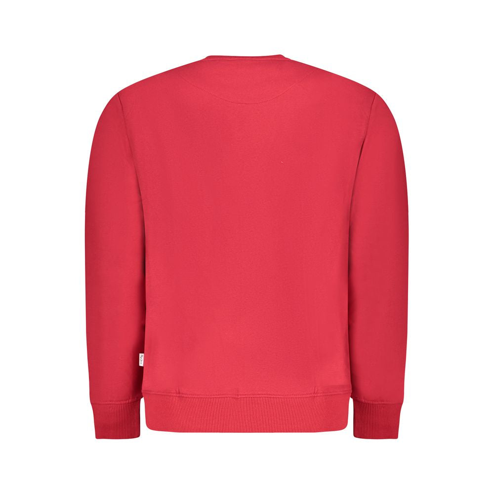 Red Cotton Men Sweater - ventzia