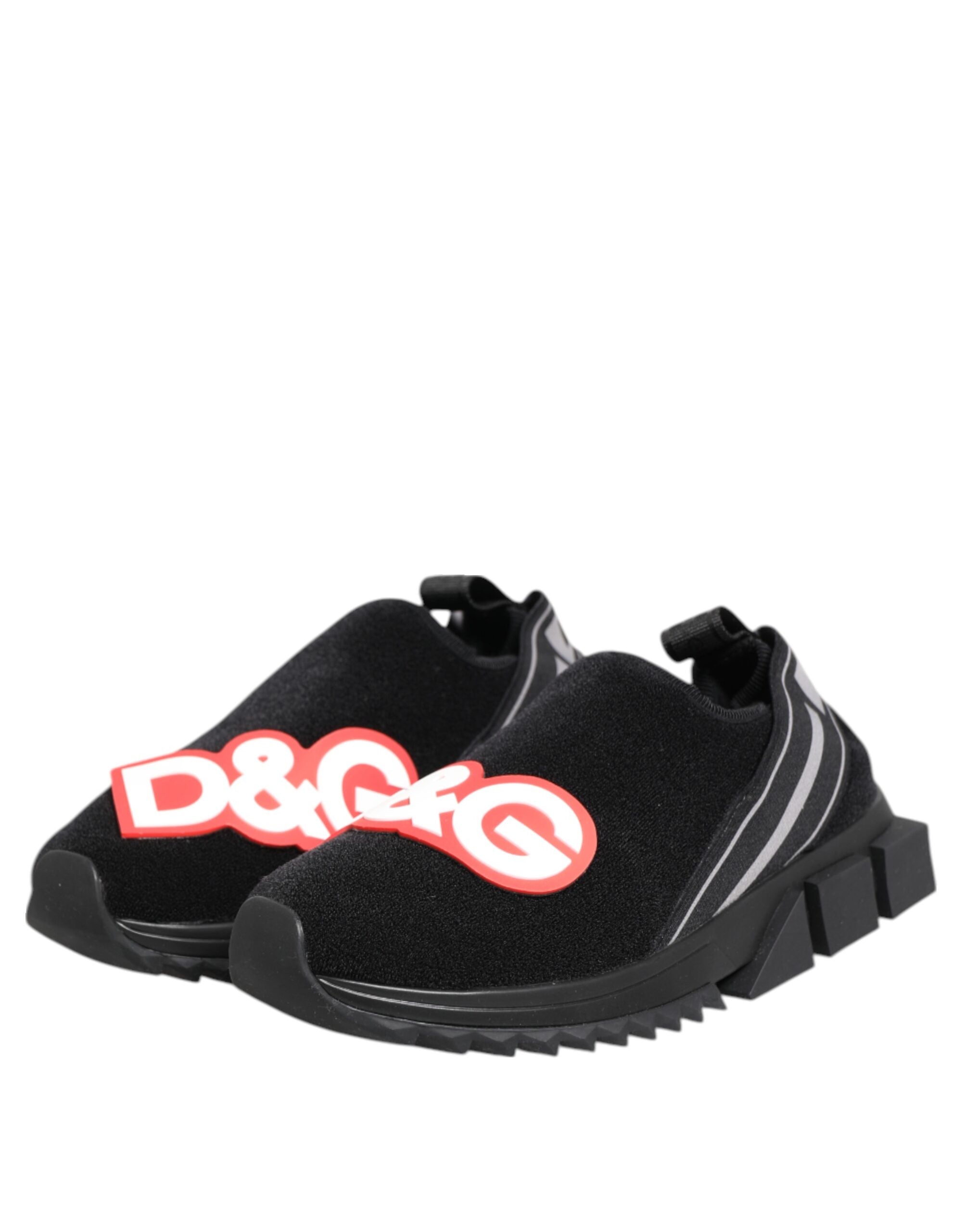 Black Grey Slip On Sorrento Sneakers Shoes - ventzia