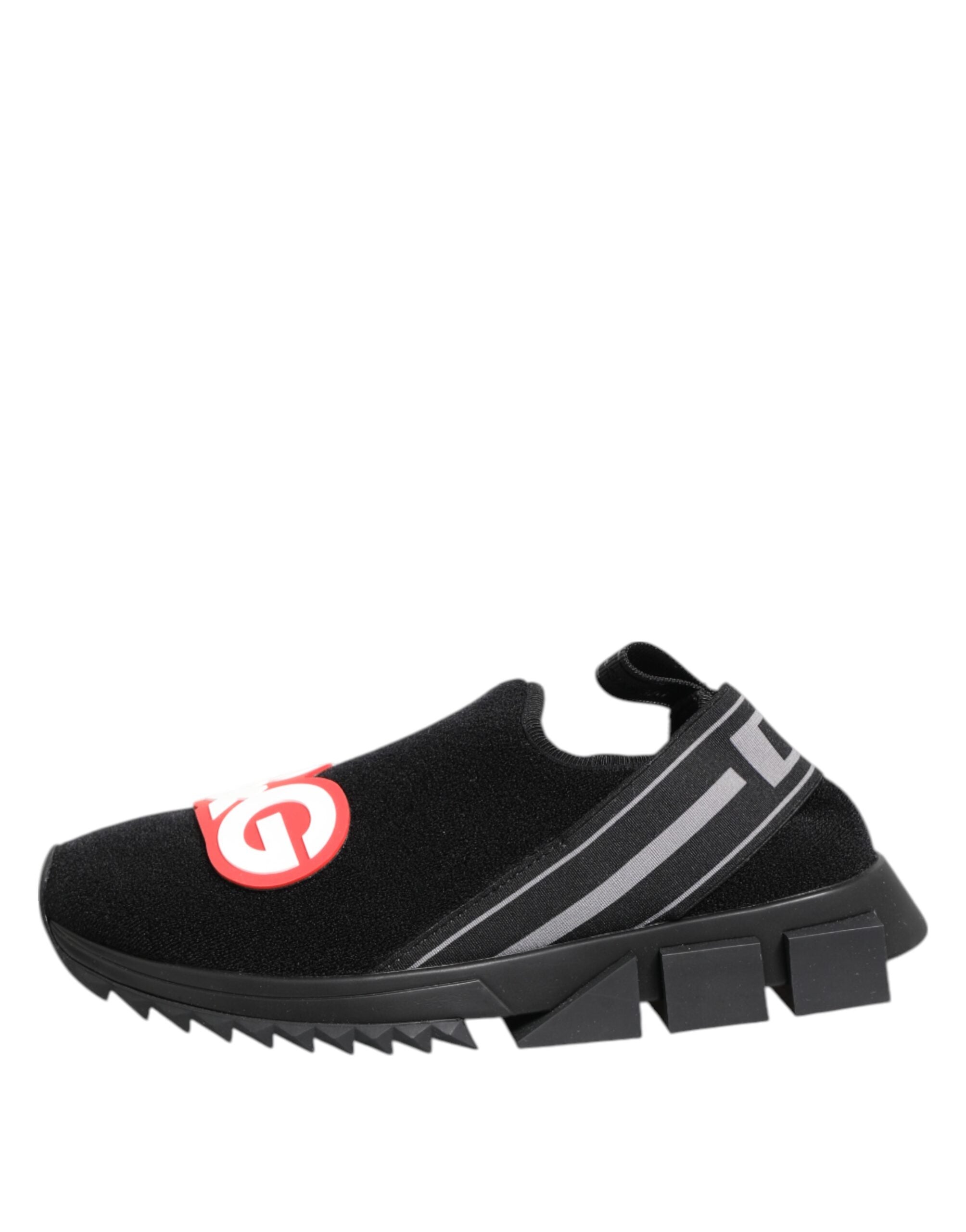 Black Grey Slip On Sorrento Sneakers Shoes - ventzia
