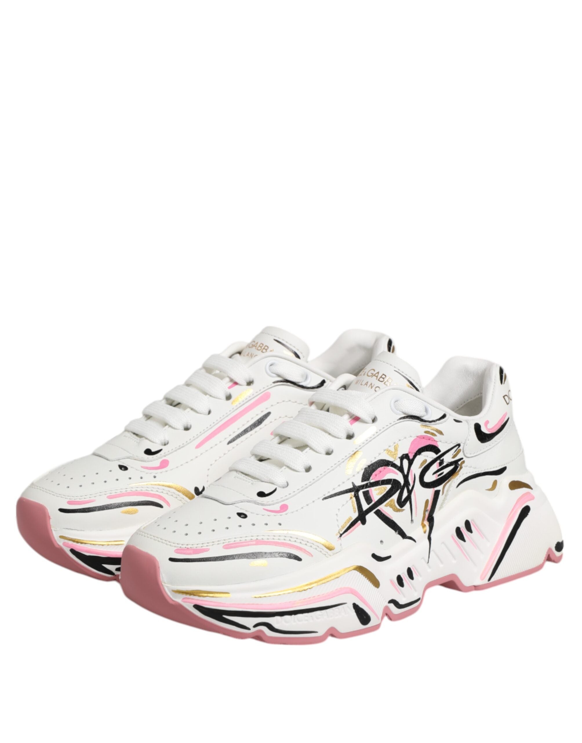 Multicolor Hand Painted DAYMASTER Sneaker Shoes - ventzia
