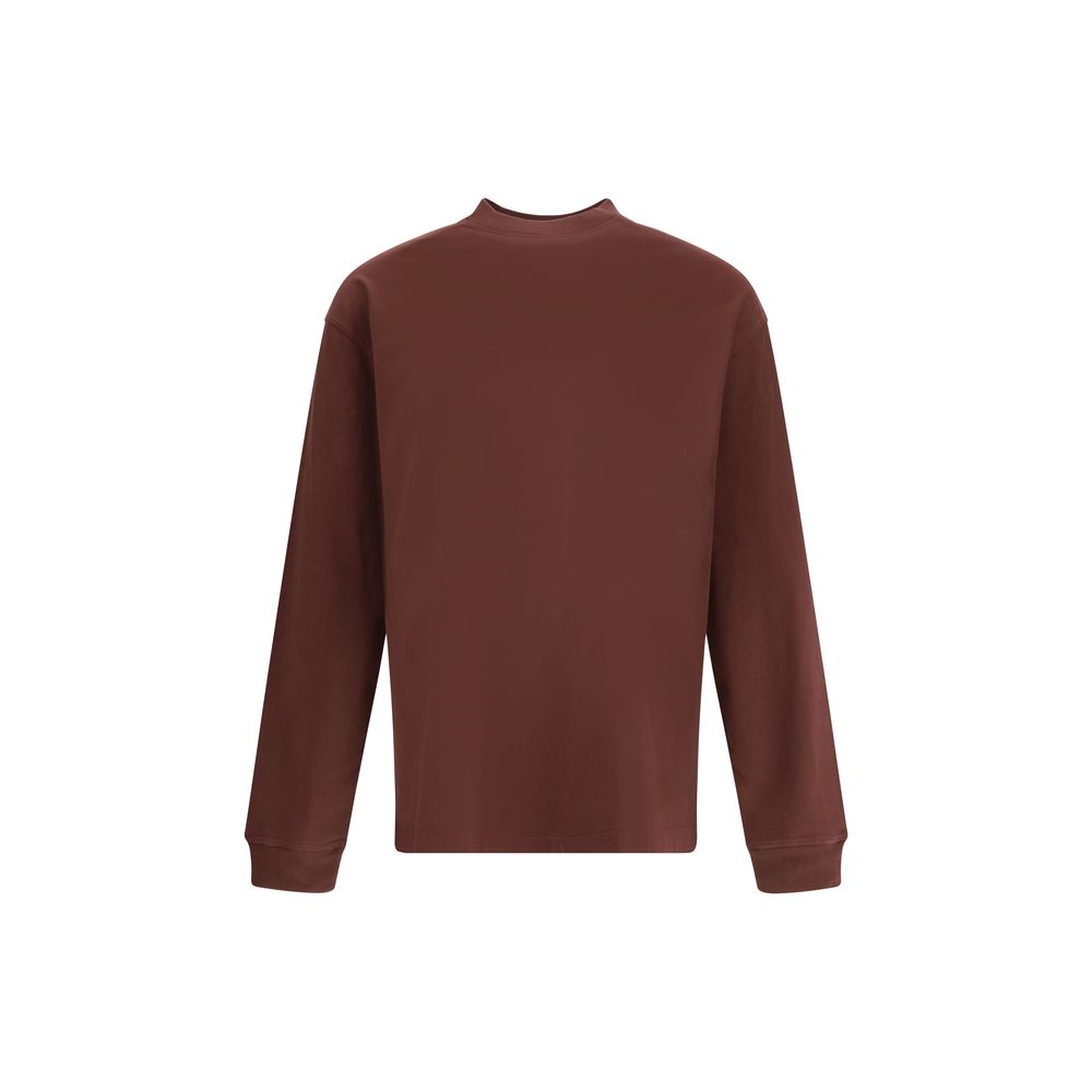 Bordeaux Cotton Long Sleeve T-Shirt - ventzia