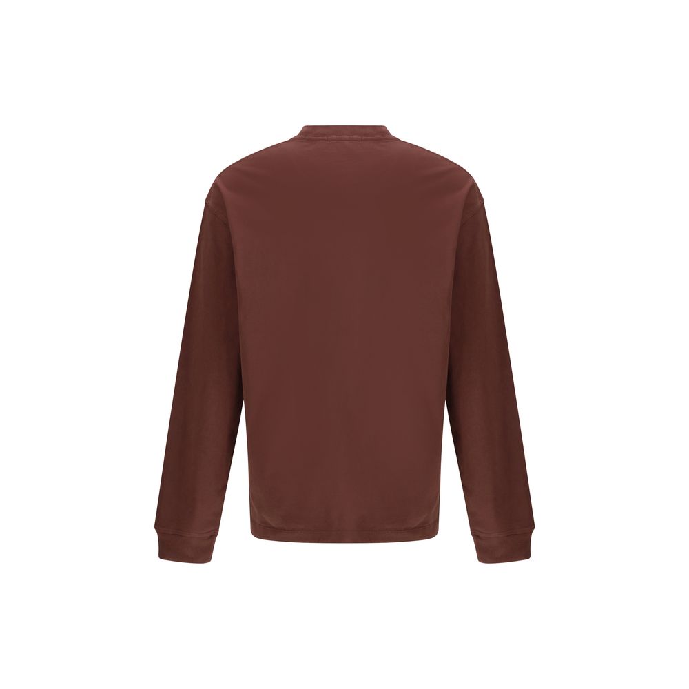 Bordeaux Cotton Long Sleeve T-Shirt - ventzia