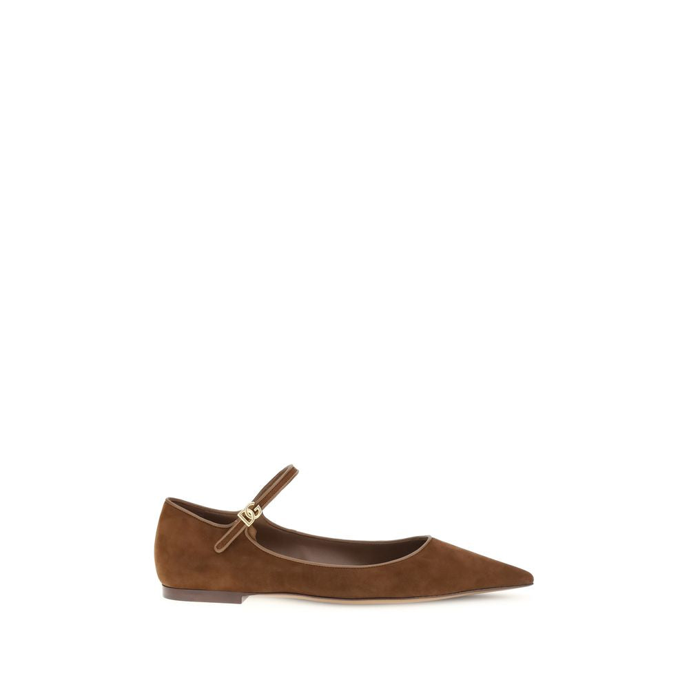 Brown Goatskin Ballet Flats - ventzia