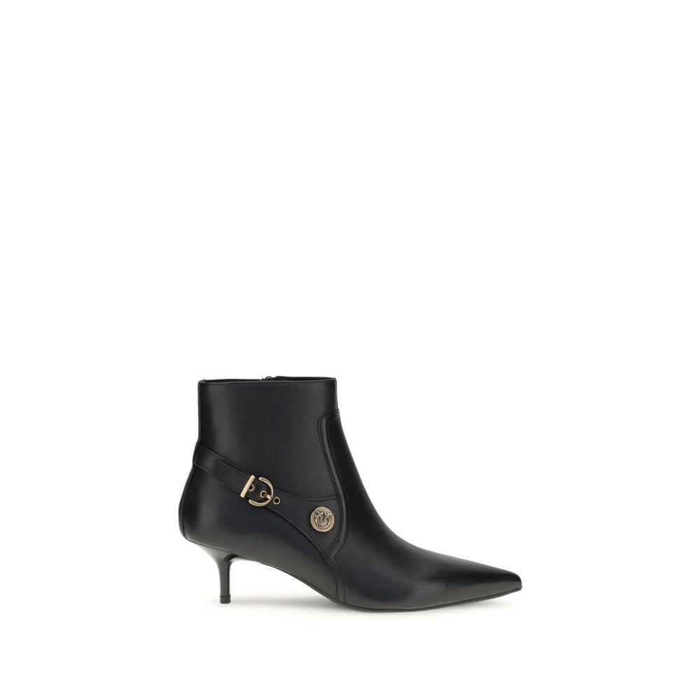Black Calf Leather Bos Taurus Ankle Boots - ventzia