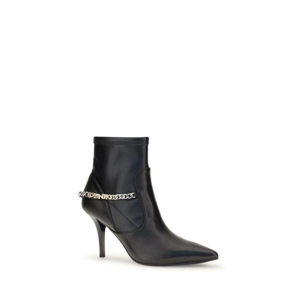 Black Calf Leather Bos Taurus Ankle Boots - ventzia