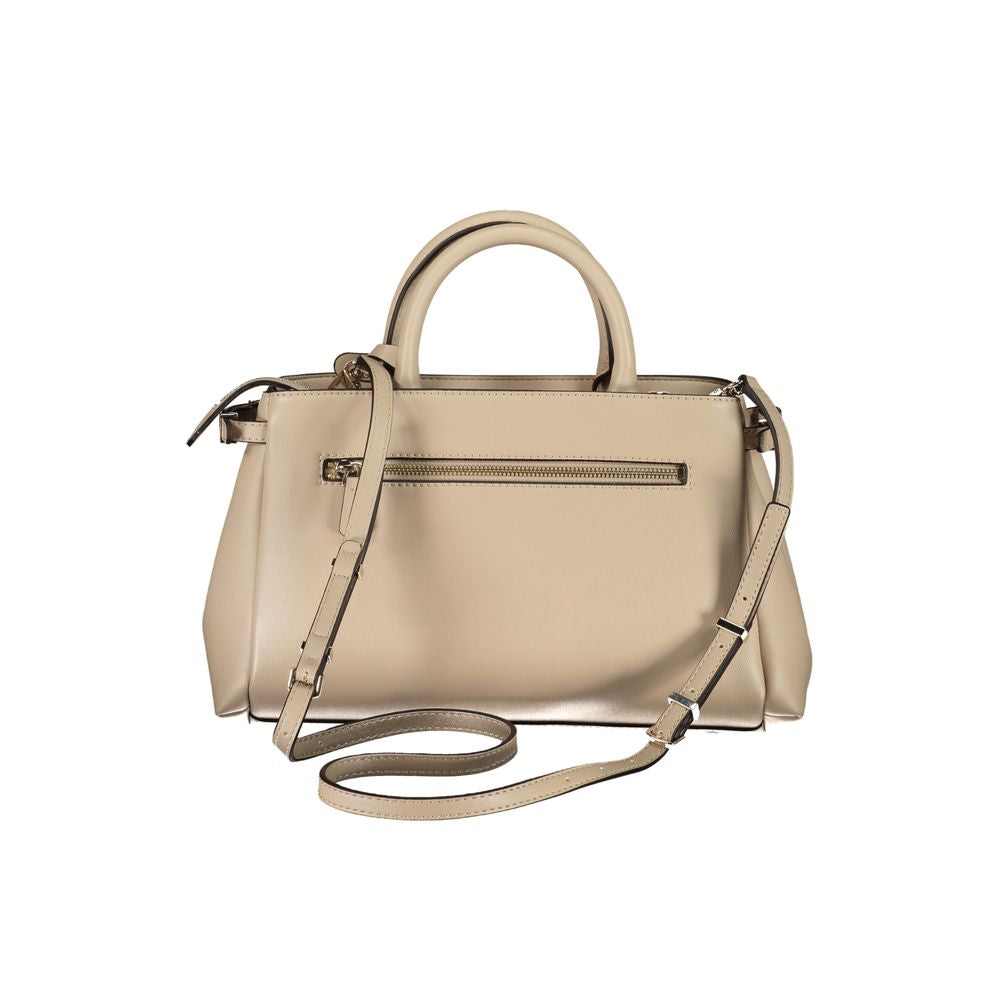 Beige Polyethylene Handbag
