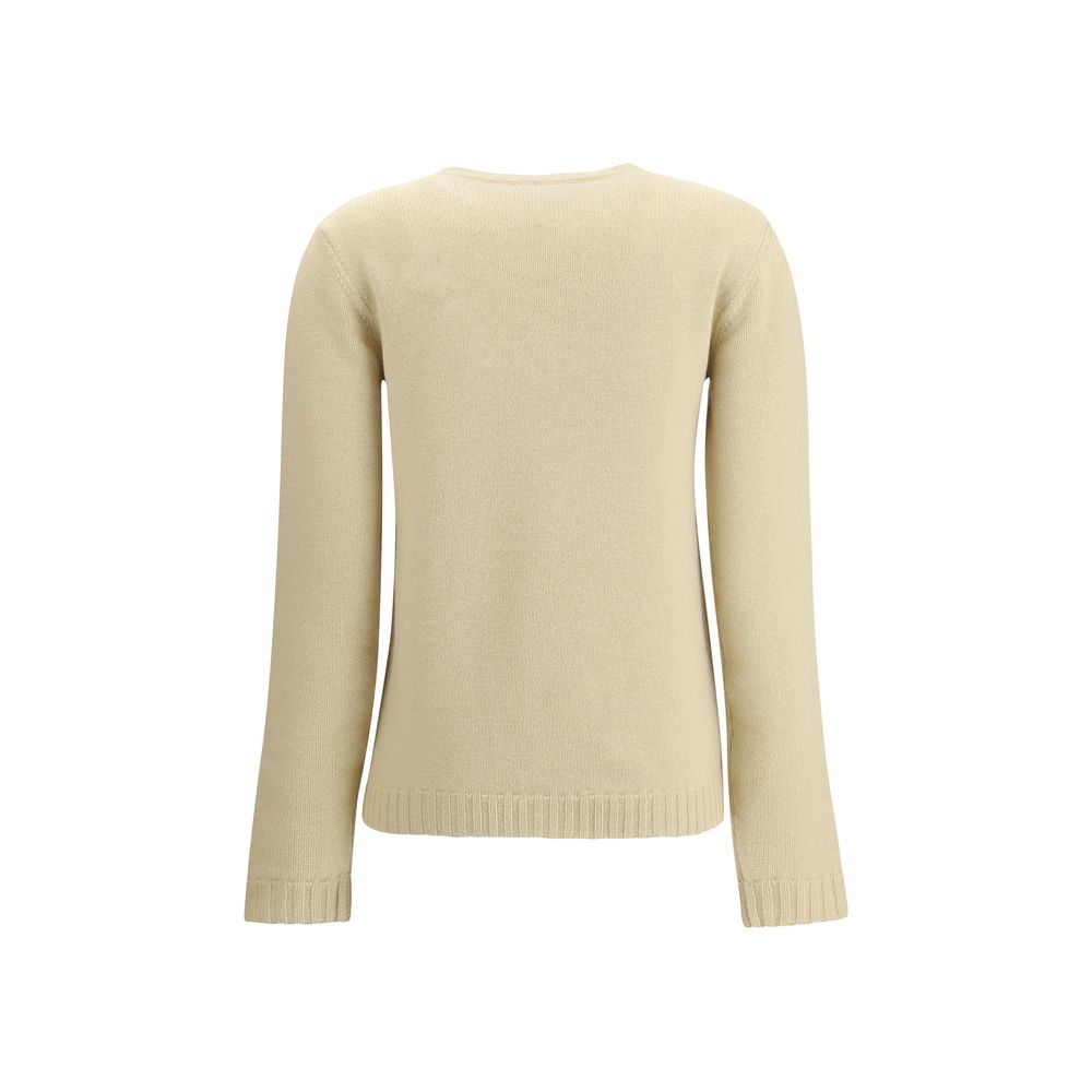 Cream Fleece Wool Sweatshirt - ventzia