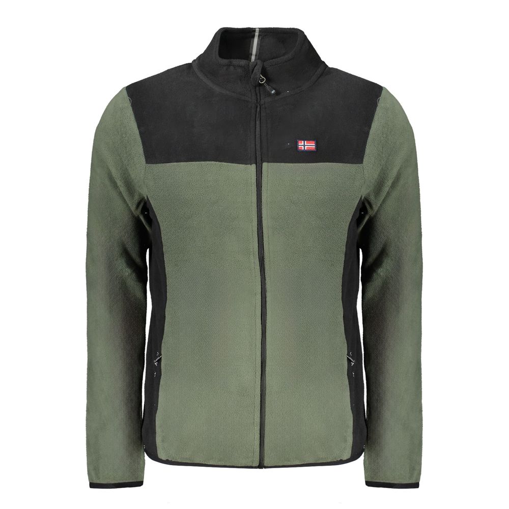 Green Polyester Sweater - ventzia