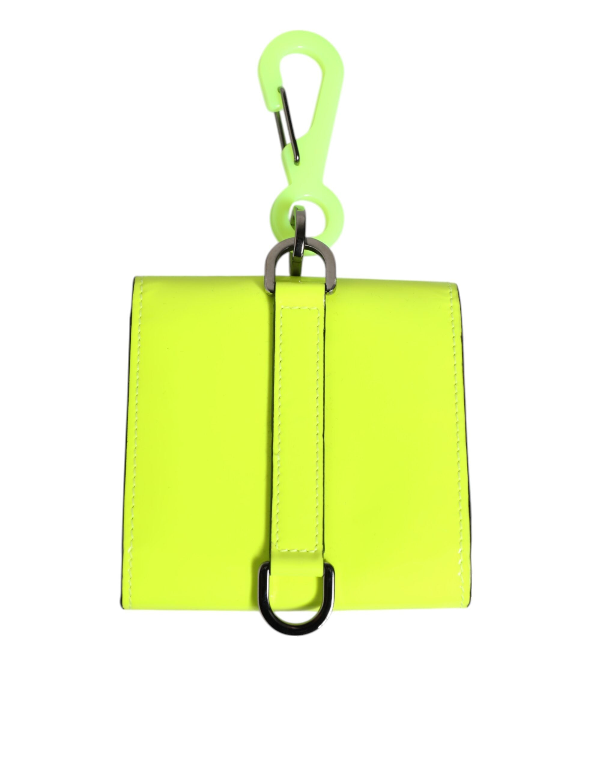 Yellow Green Bifold DG Logo Neck Strap Cardholder Wallet - ventzia