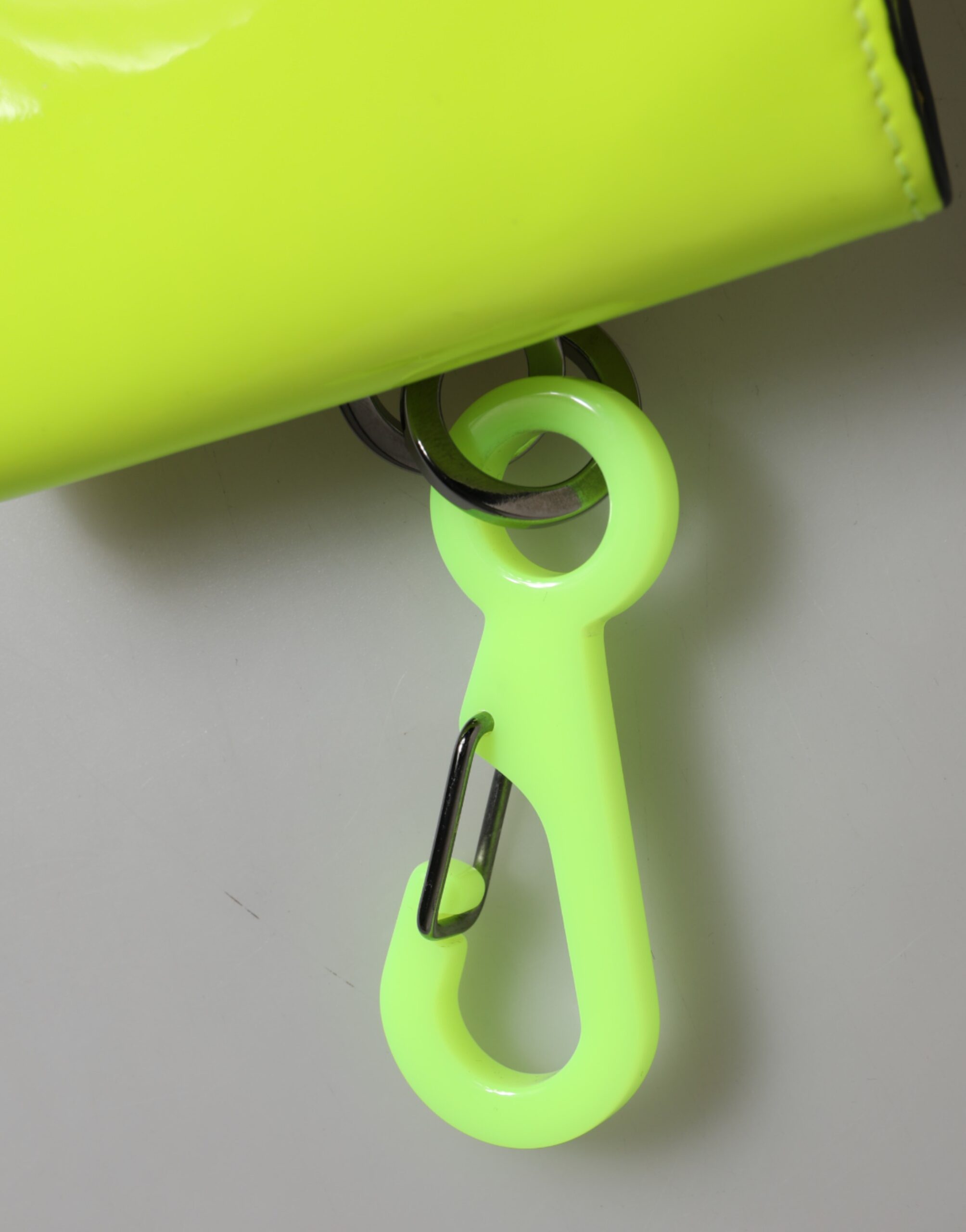 Yellow Green Bifold DG Logo Neck Strap Cardholder Wallet - ventzia