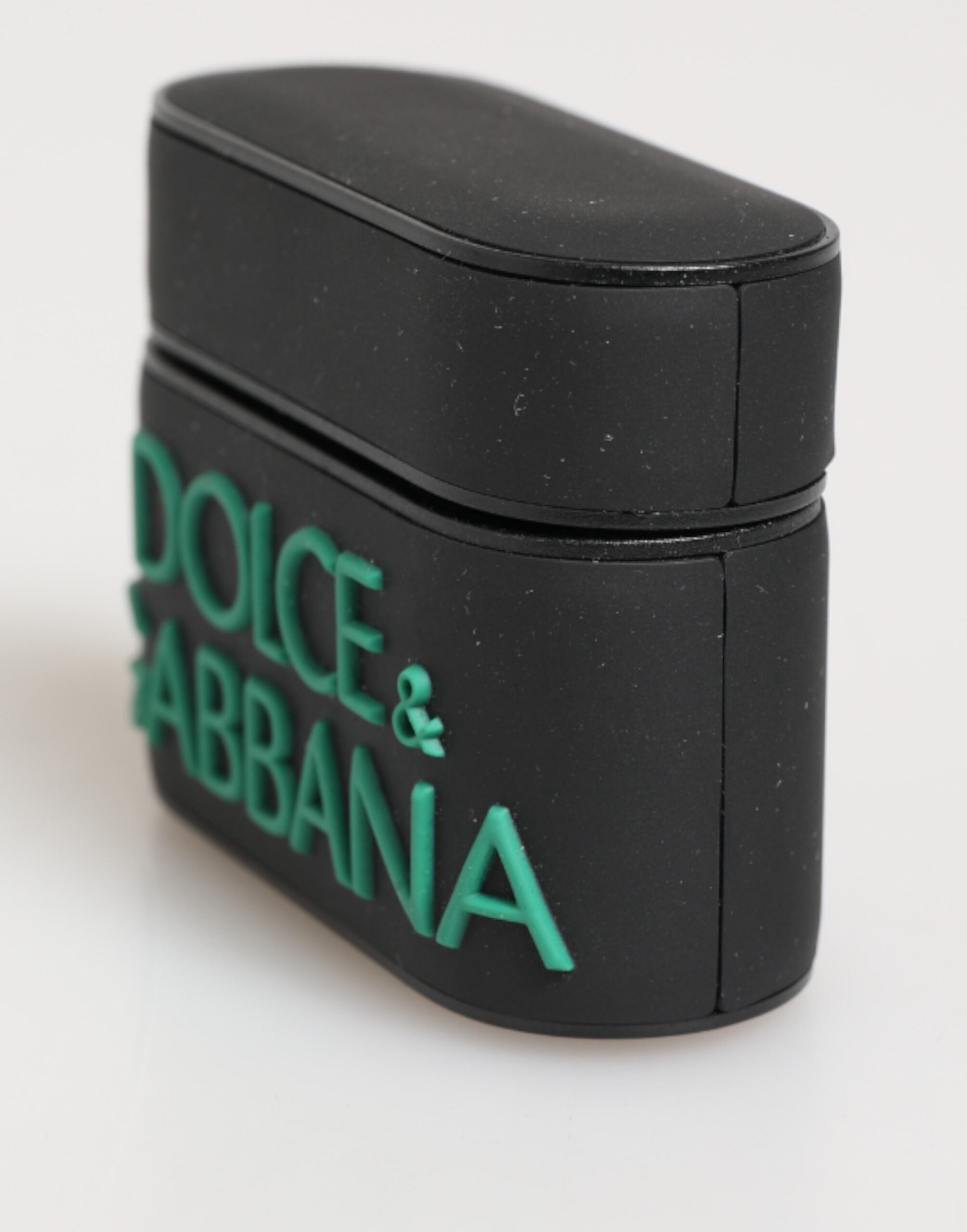 Black Mint Rubber Logo Embossed Accessory  Airpods Case - ventzia