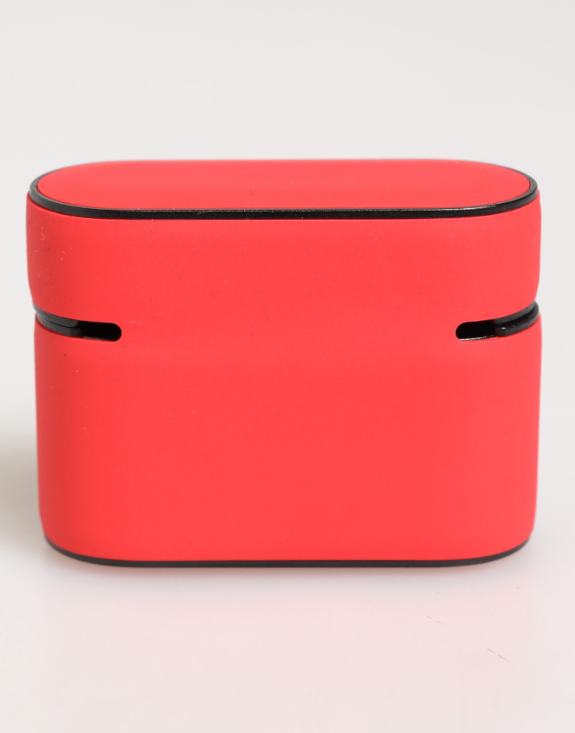 Red PVC DG Logo Embossed Men Flip Holder  Airpods Case - ventzia