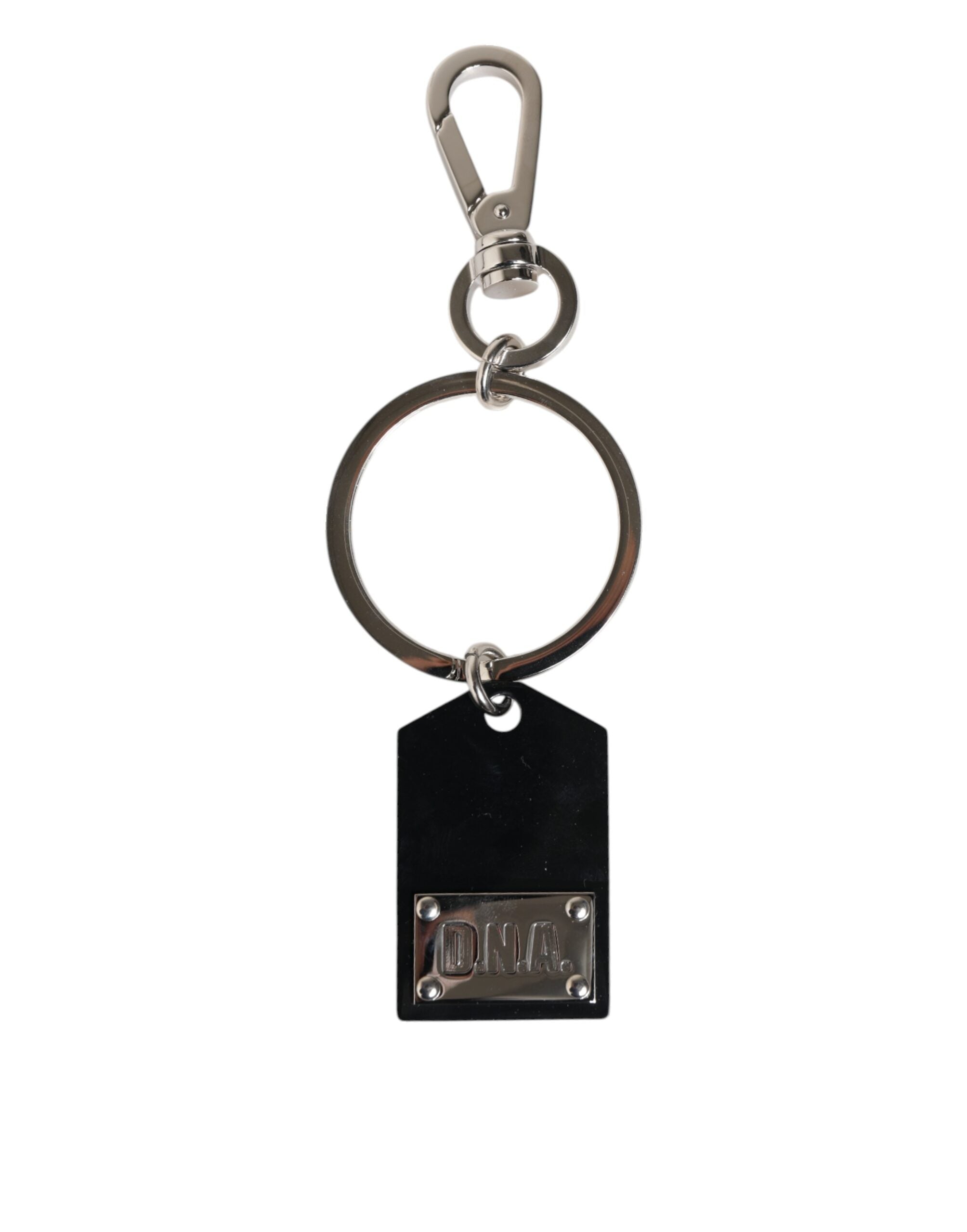 Black Sint Glass Plaque DG Logo Metal PlateKeychain Keyring - ventzia
