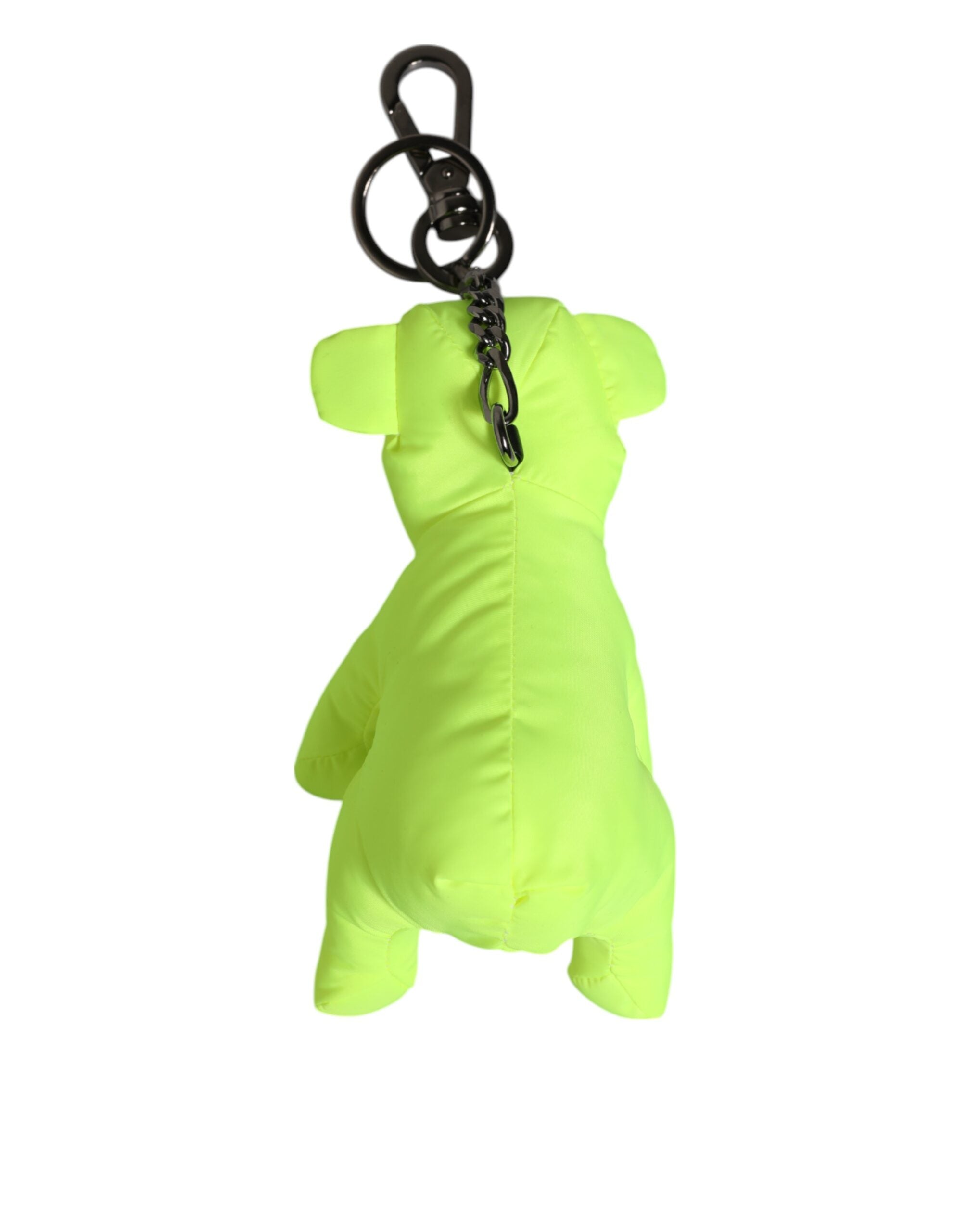 Neon Green Bear Embroidered Logo Men Keychain Clasp  Keyring - ventzia