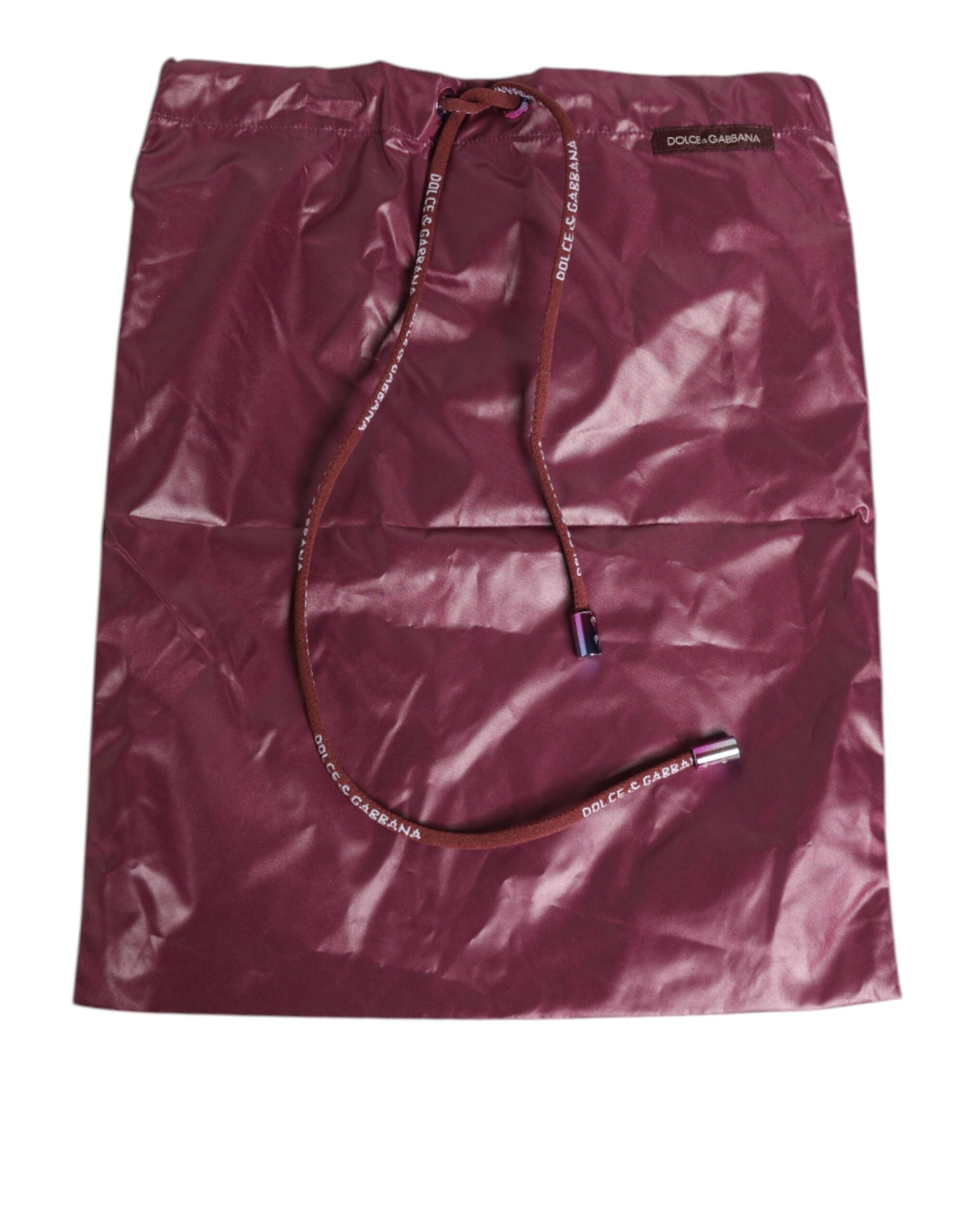 Burgundy Polyester Logo Embossed Crest Swimwear - ventzia