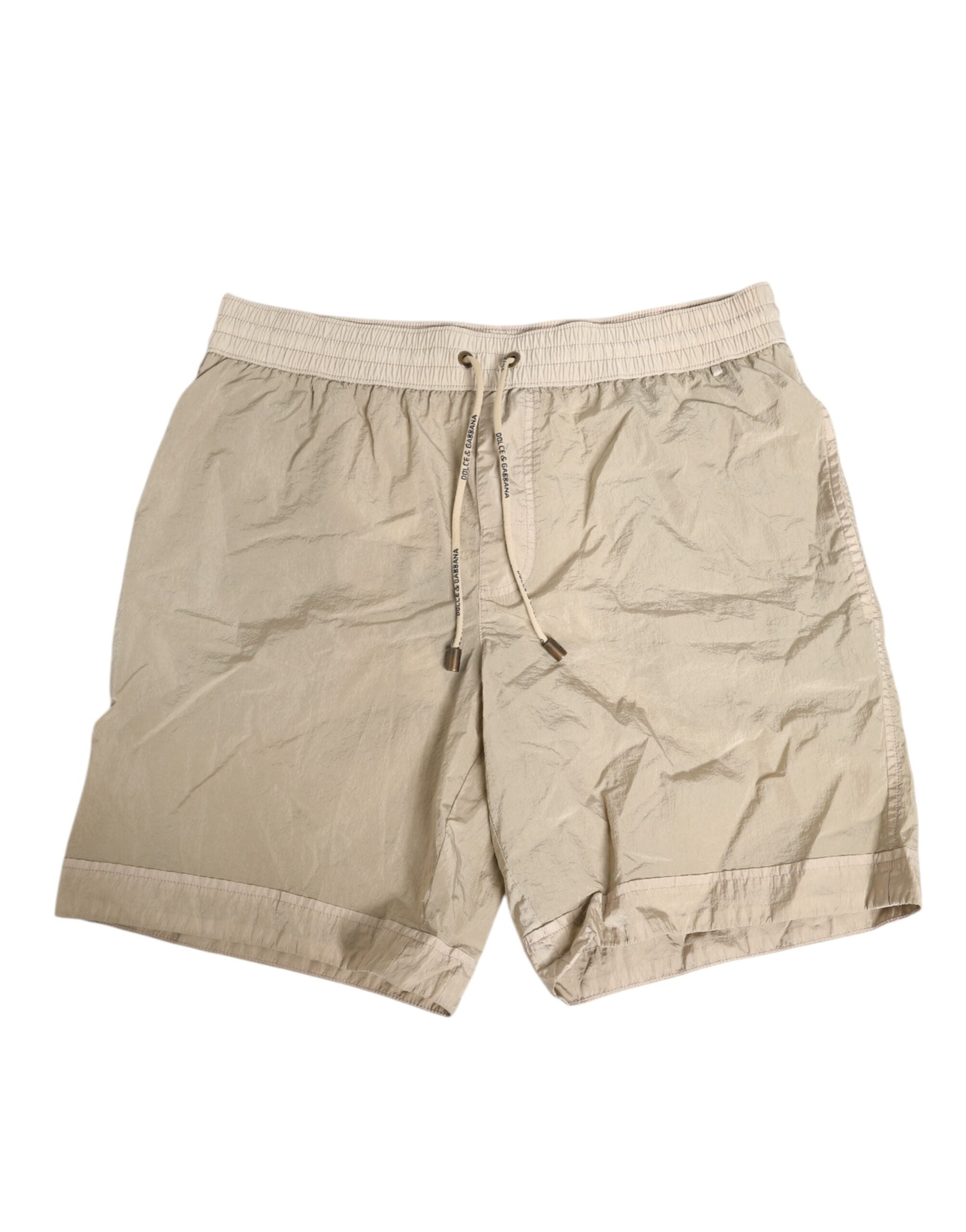 Beige Nylon Beachwear Men Boxer Short Swimwear - ventzia