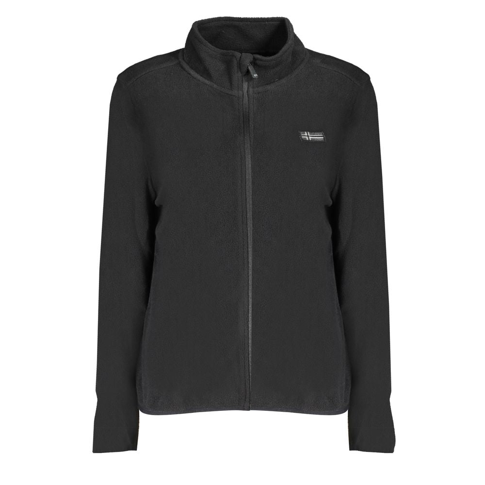 Black Polyester Sweater - ventzia