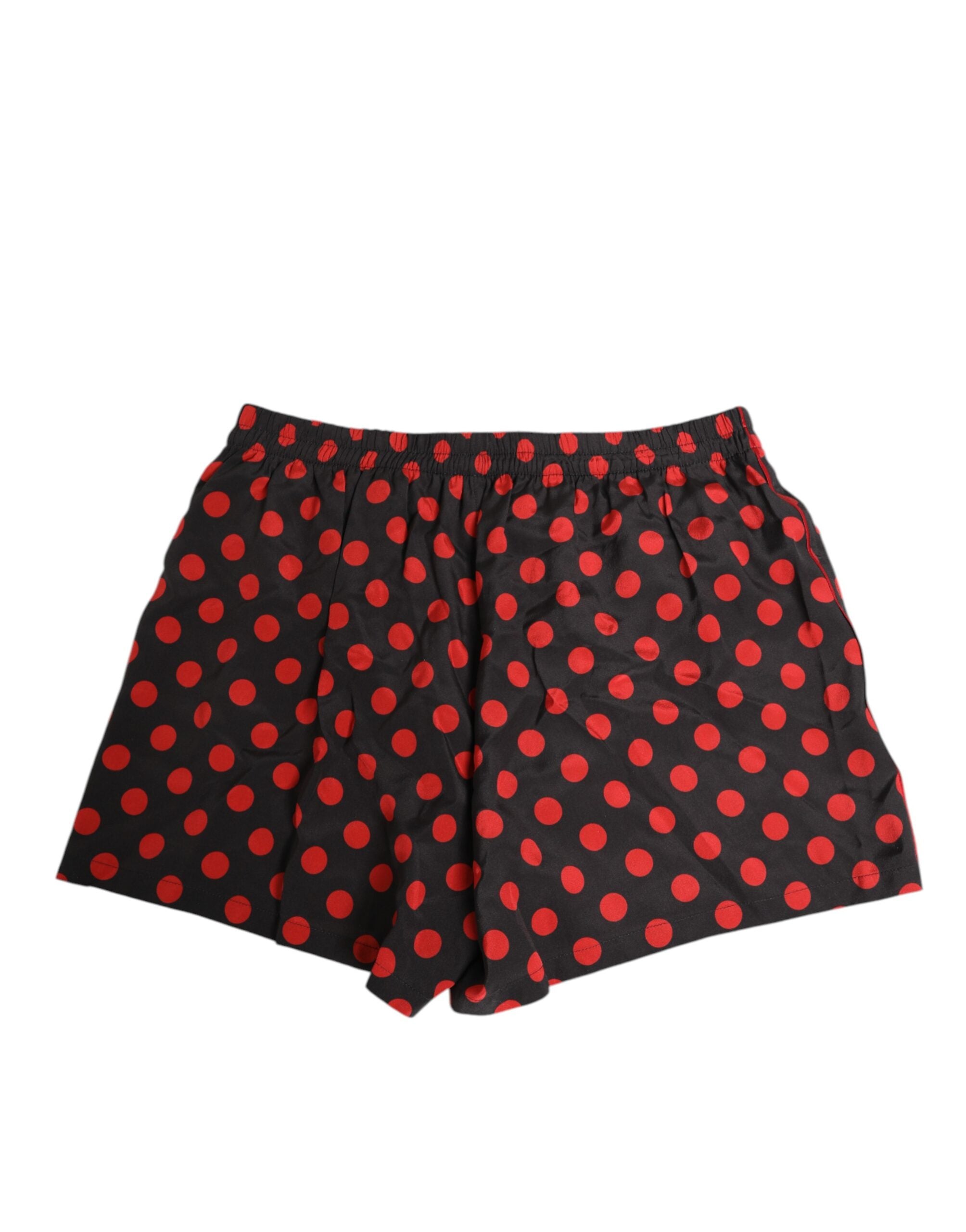 Black Silk Polka Dot Boxer Shorts Men Underwear - ventzia