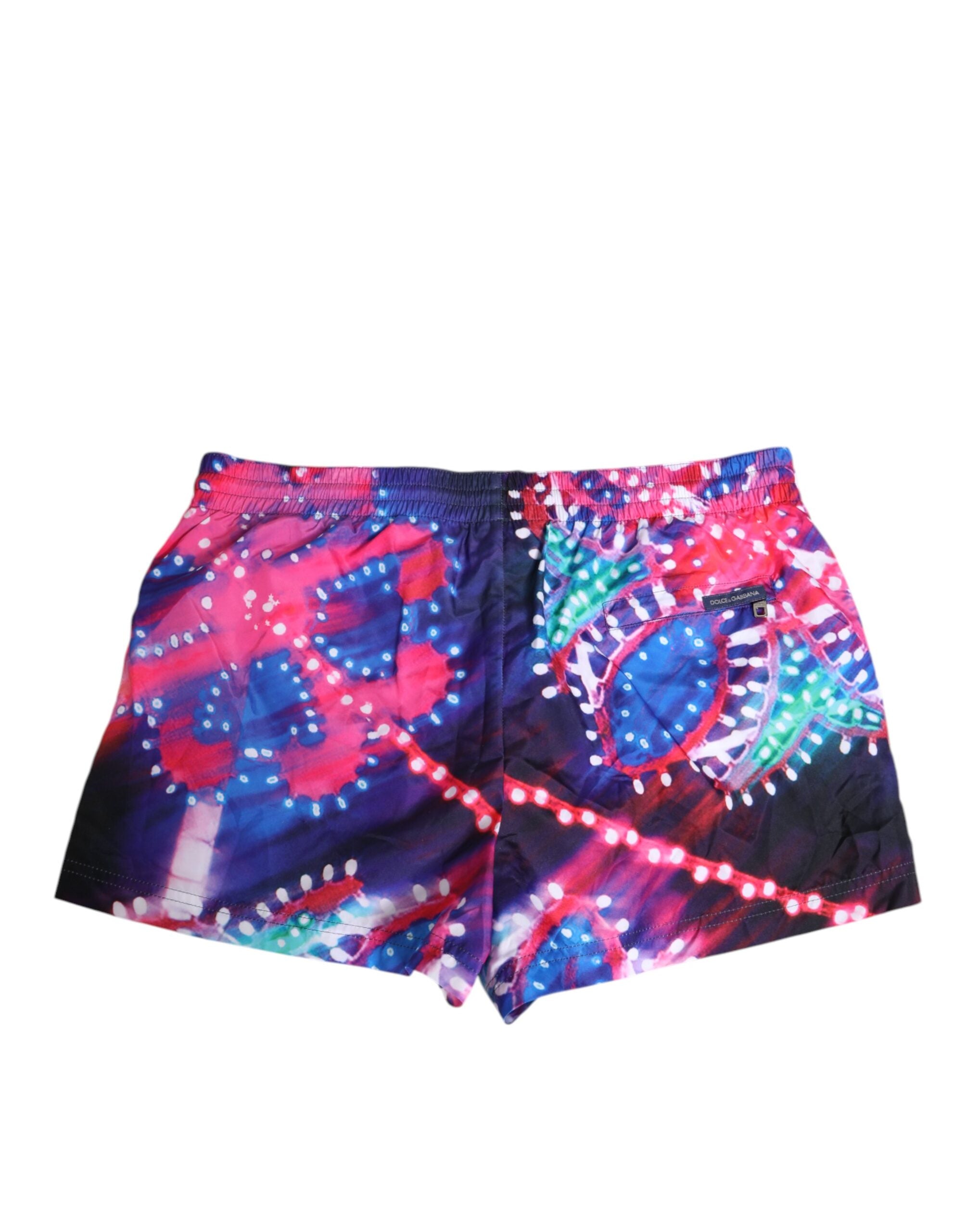 Multicolor Neon Print Polyester Shorts Swimwear - ventzia