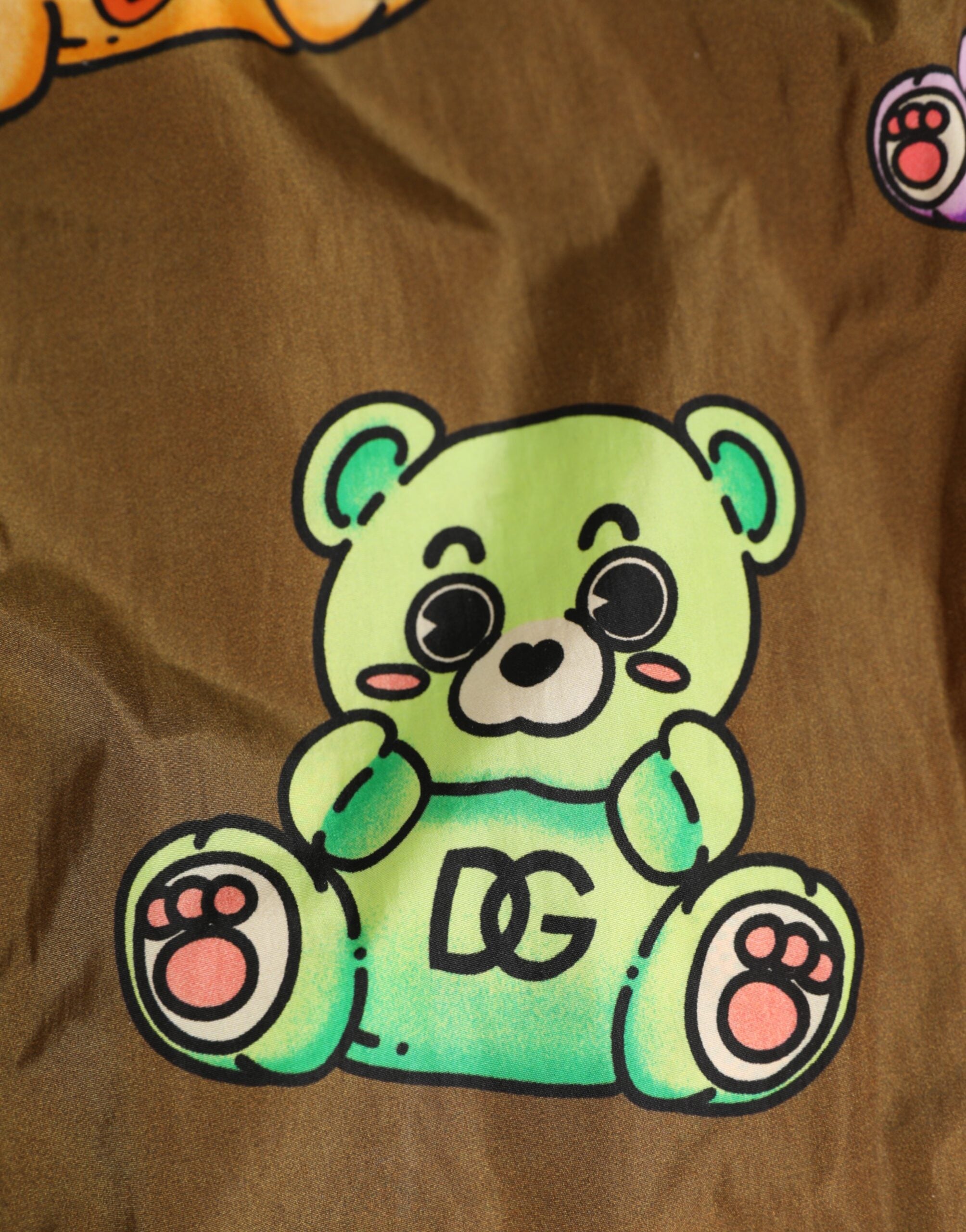 Brown Multicolor Teddy Bear Men Shorts Swimwear - ventzia