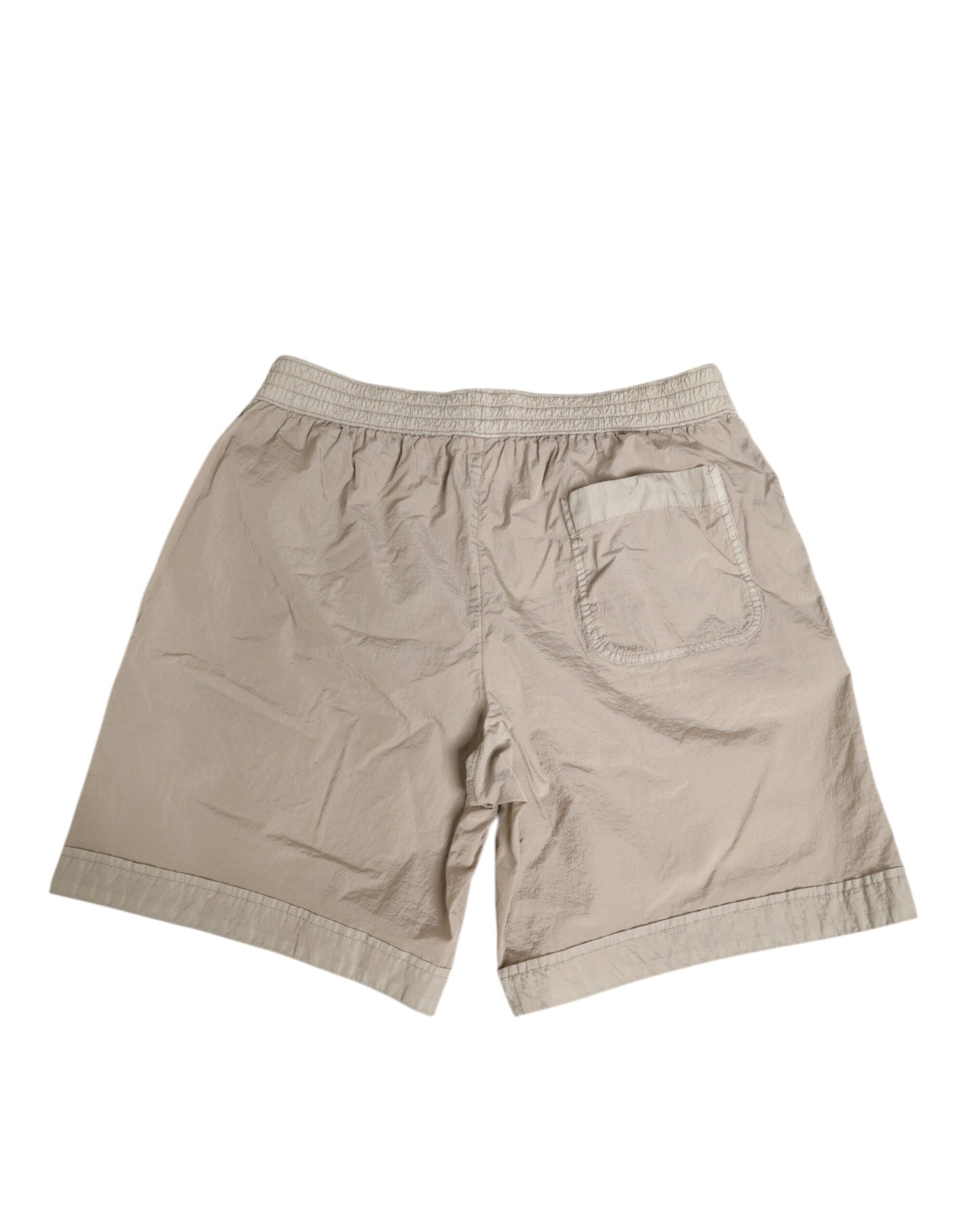 Beige Nylon Beachwear Men Boxer Short Swimwear - ventzia