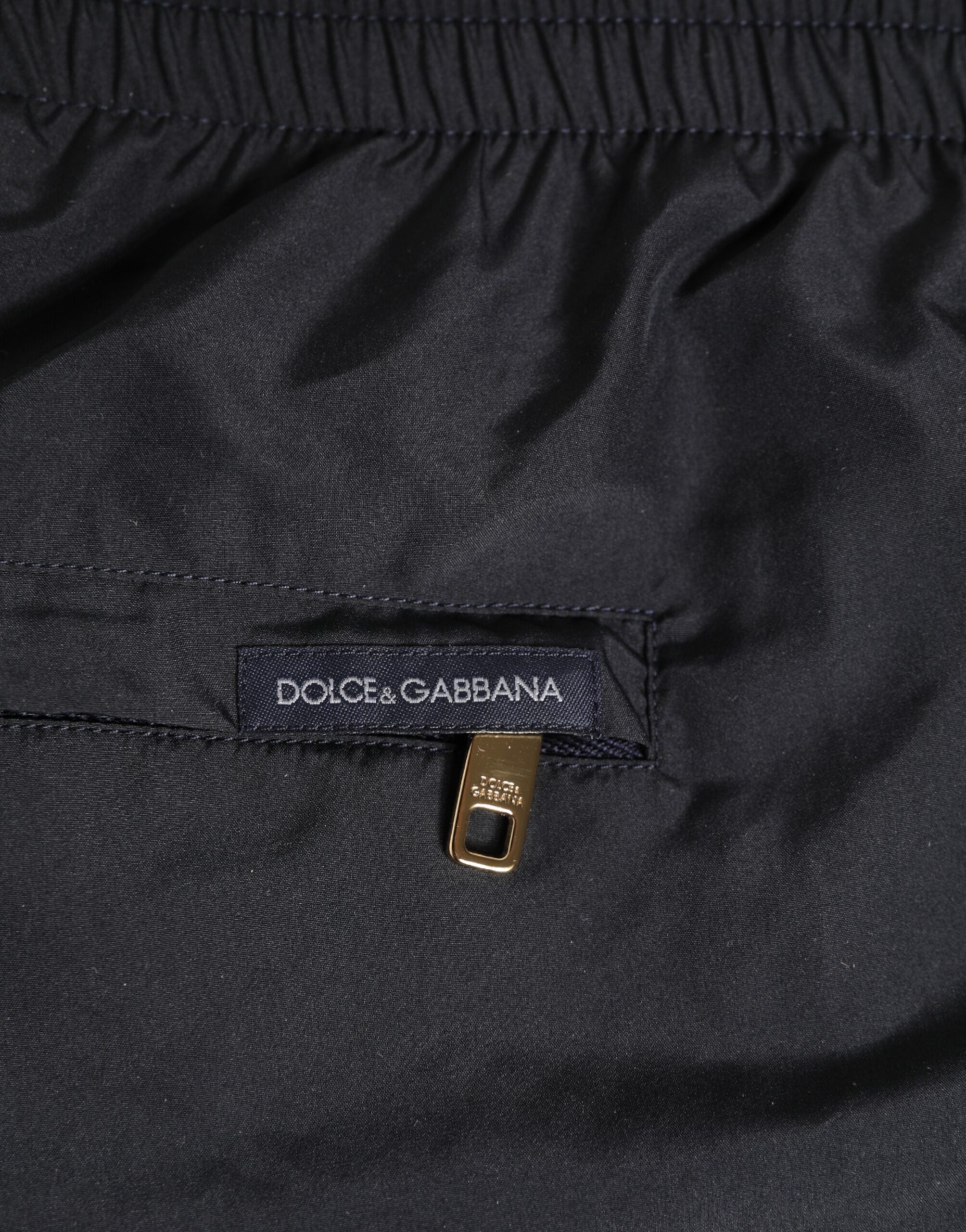 Black Nylon Side Logo Tape Shorts Swimwear - ventzia