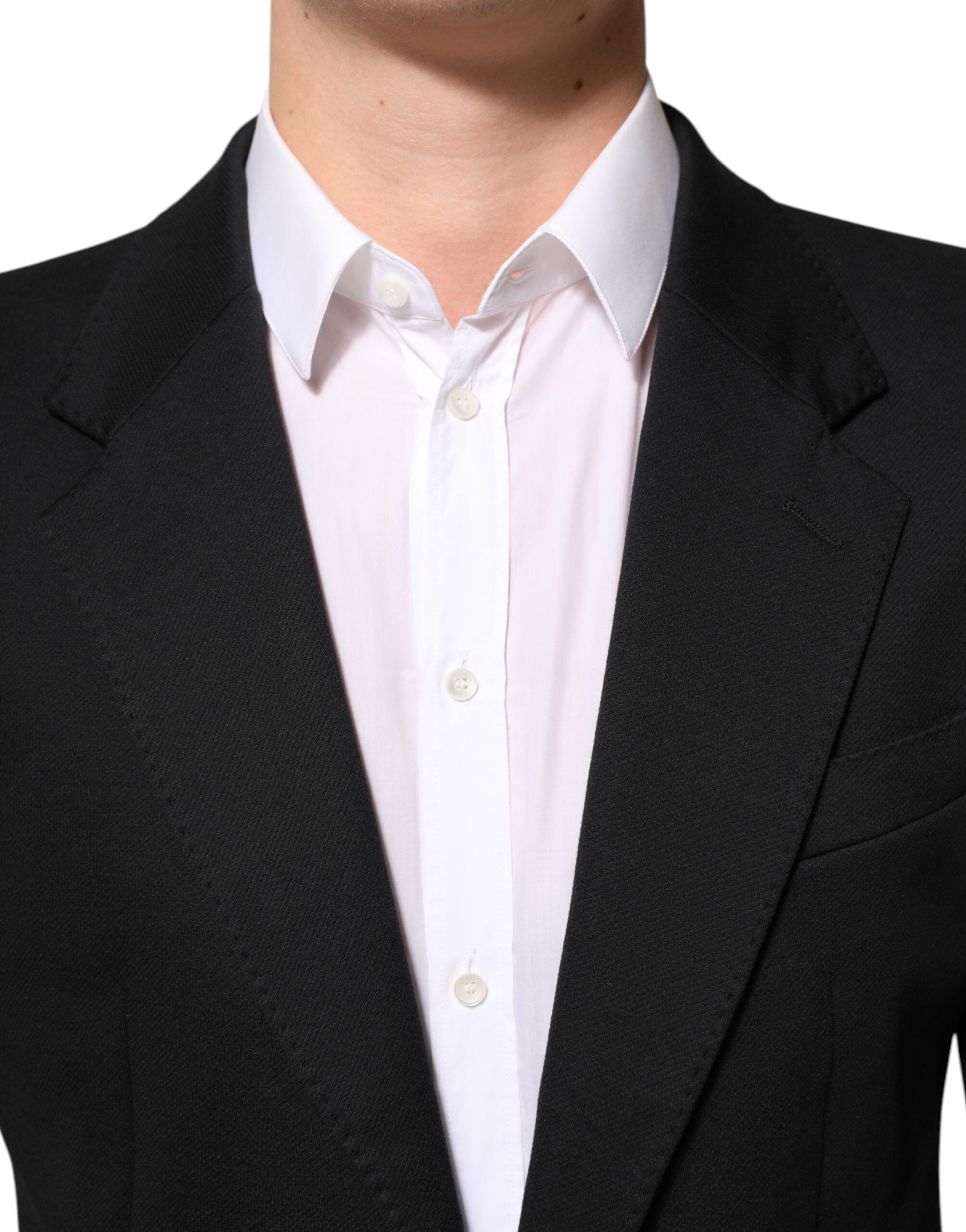 Dark Blue Cotton Men Jacket Coat Blazer Suit - ventzia