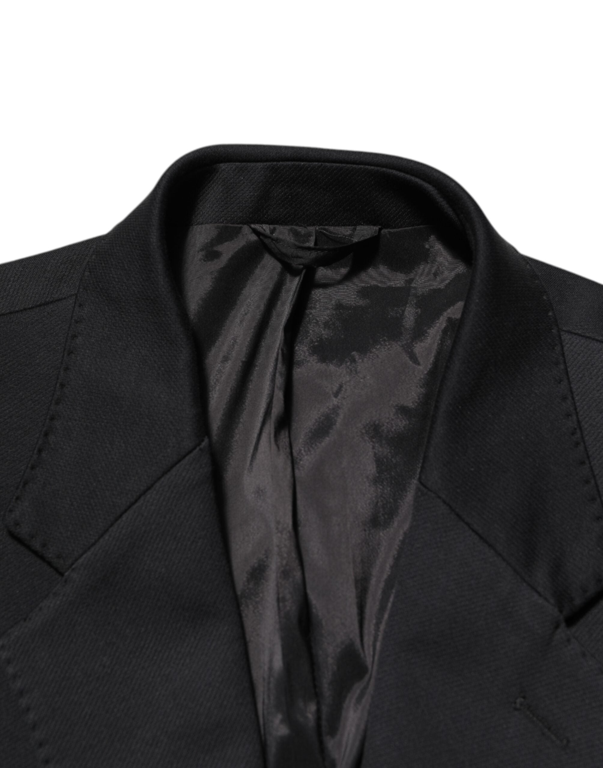 Dark Blue Cotton Men Jacket Coat Blazer Suit - ventzia