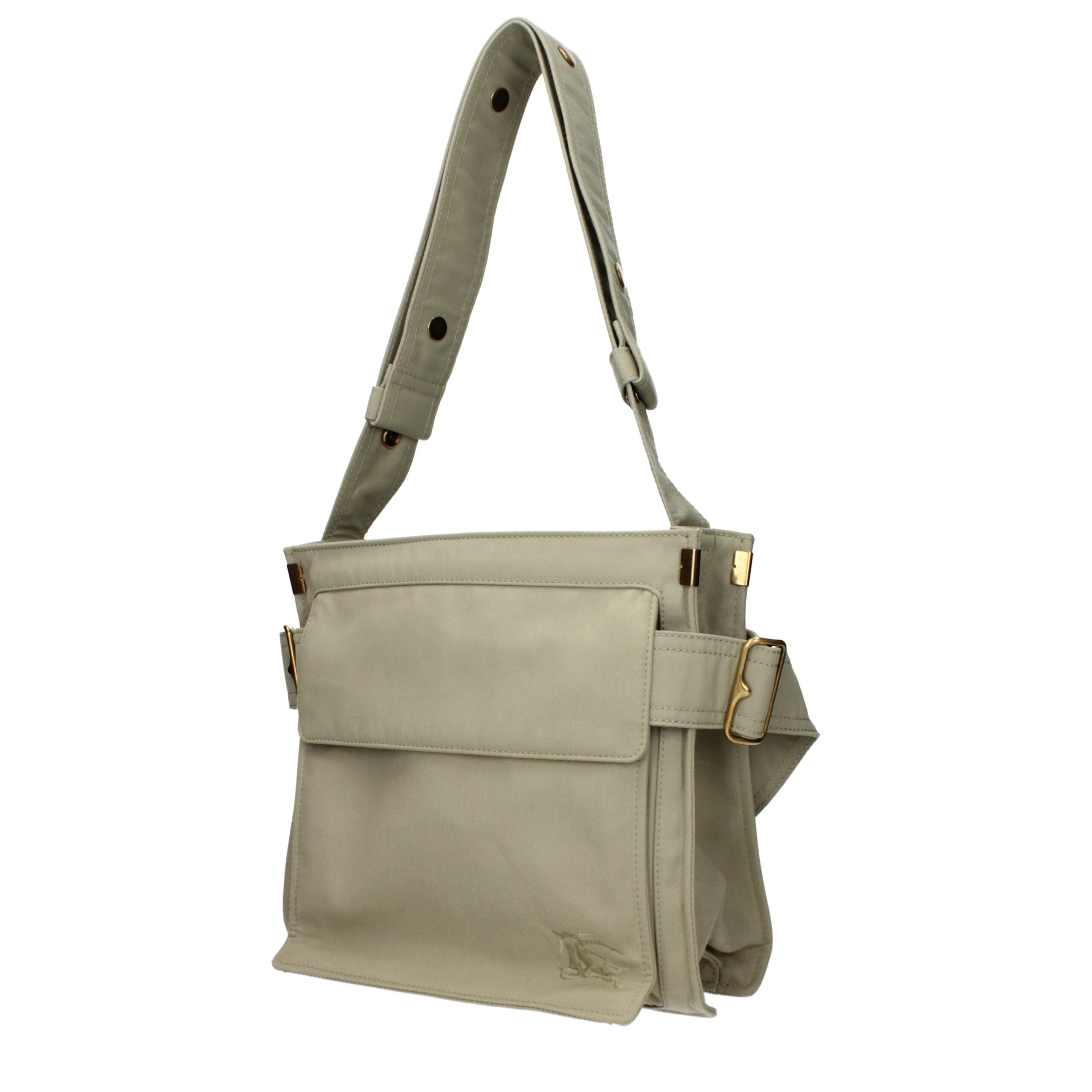 Green Fabric Shoulder Bags