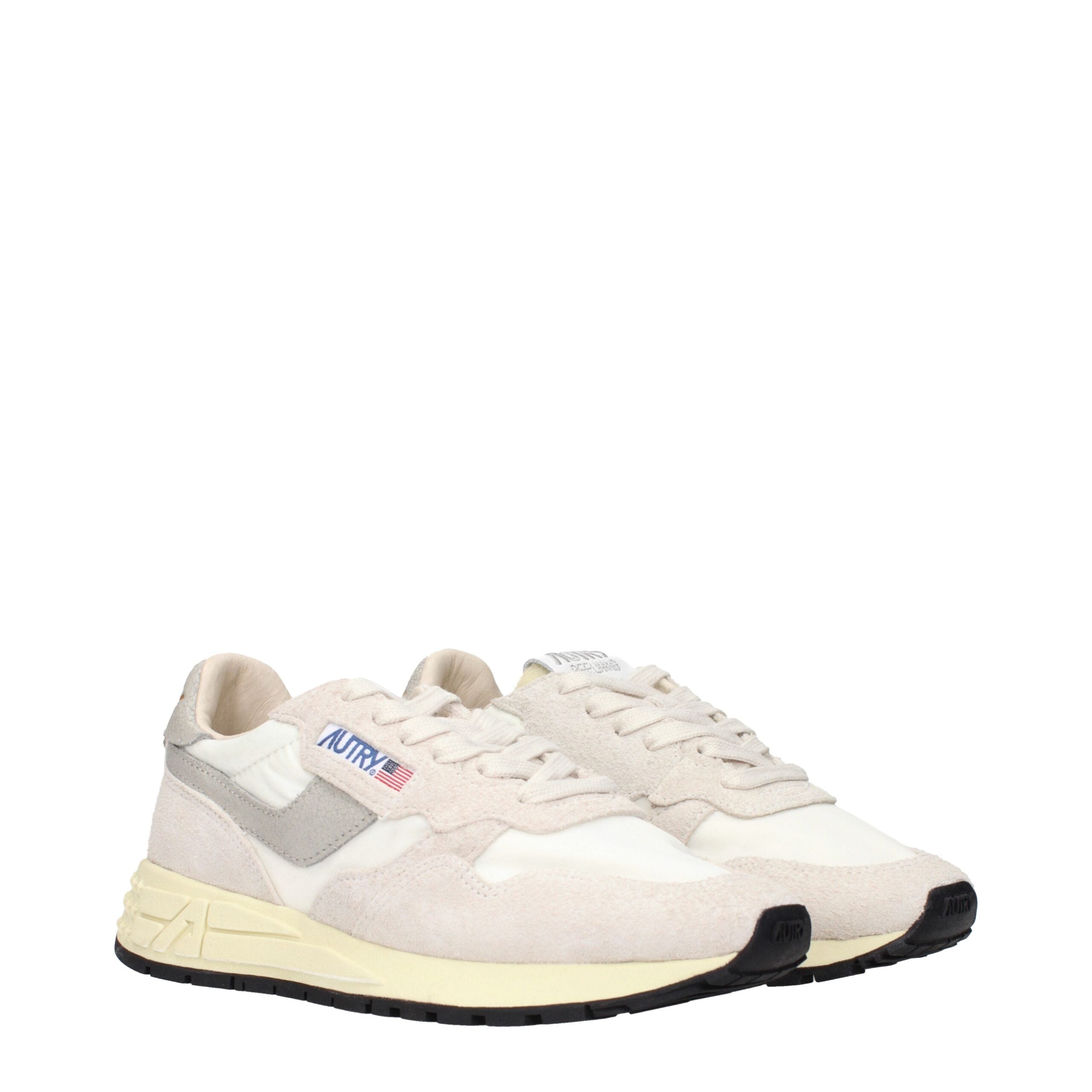 Beige Fabric Low Tops