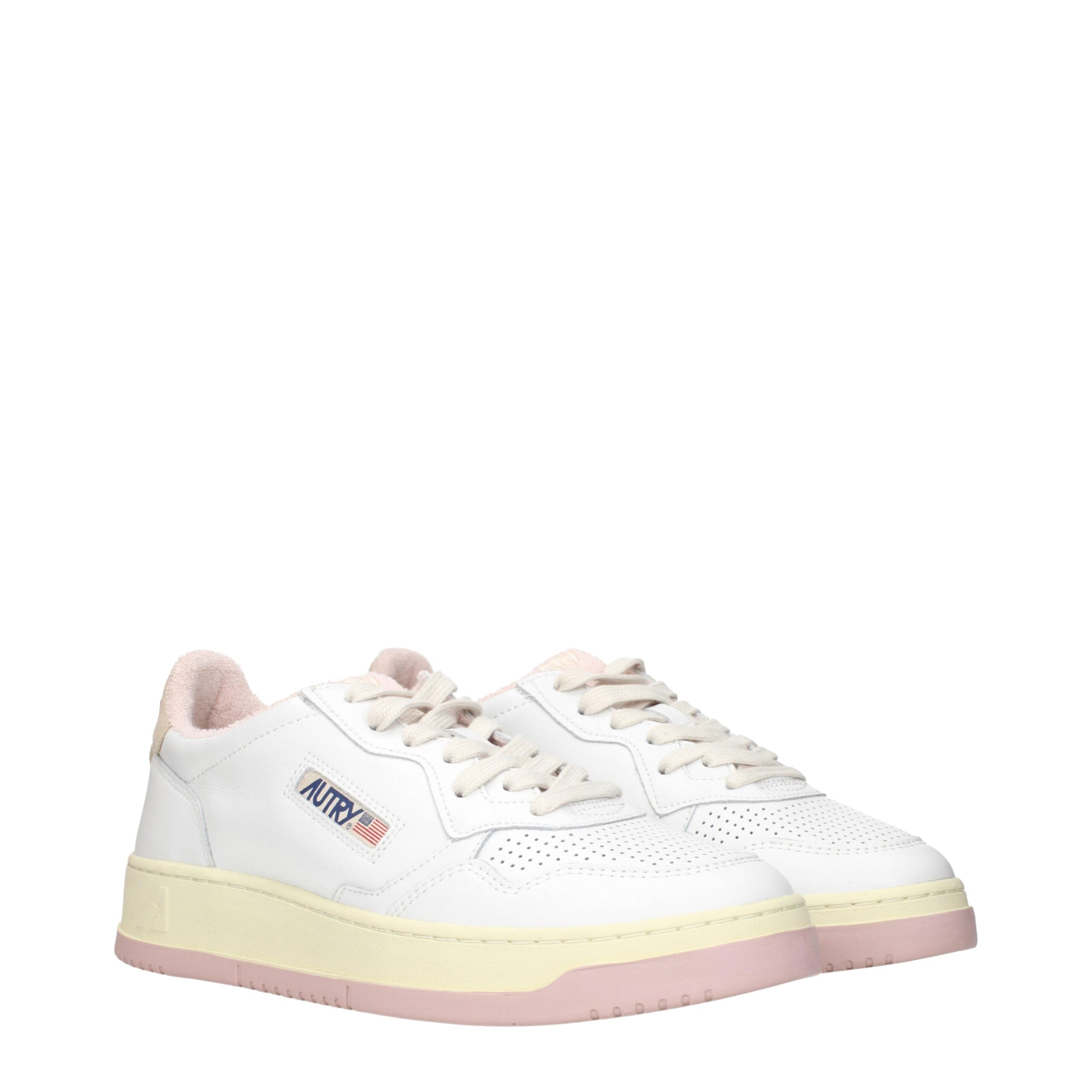 White Leather Low Tops