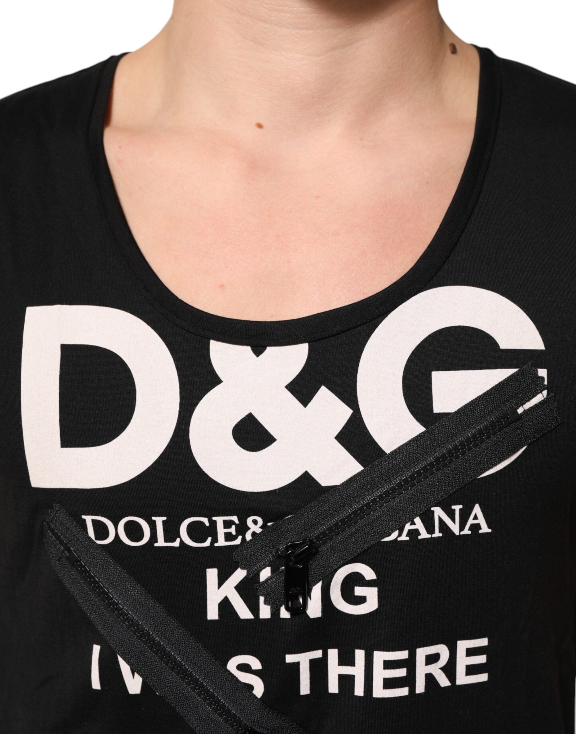 Black Cotton Sleeveless Tank Top DG Logo Men T-shirt - ventzia