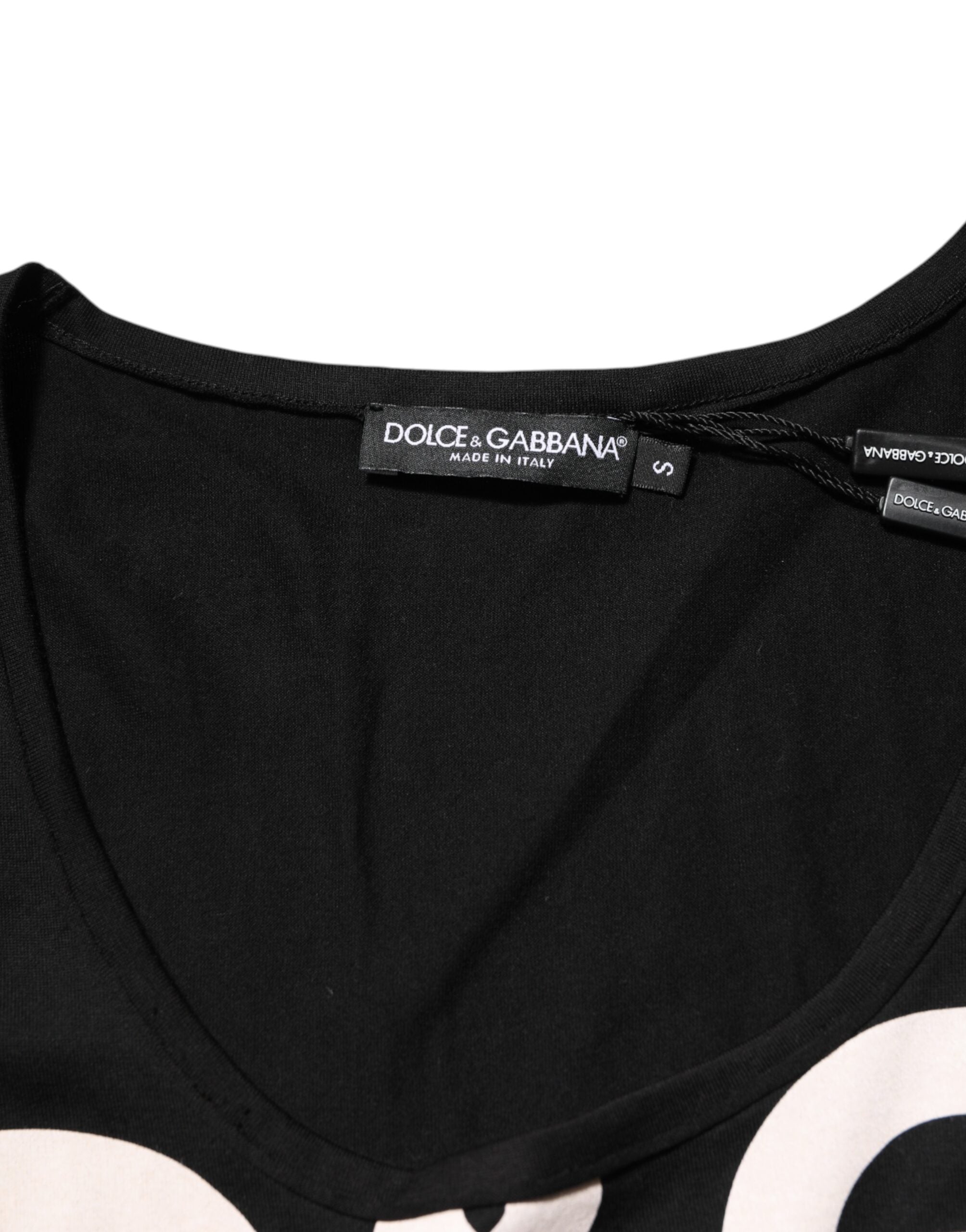 Black Cotton Sleeveless Tank Top DG Logo Men T-shirt - ventzia