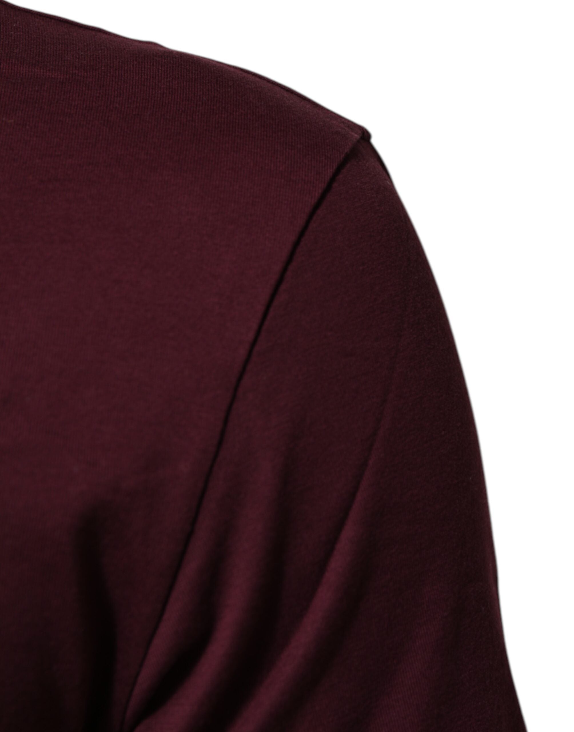 Burgundy Cotton DG Super King Logo T-Shirt - ventzia