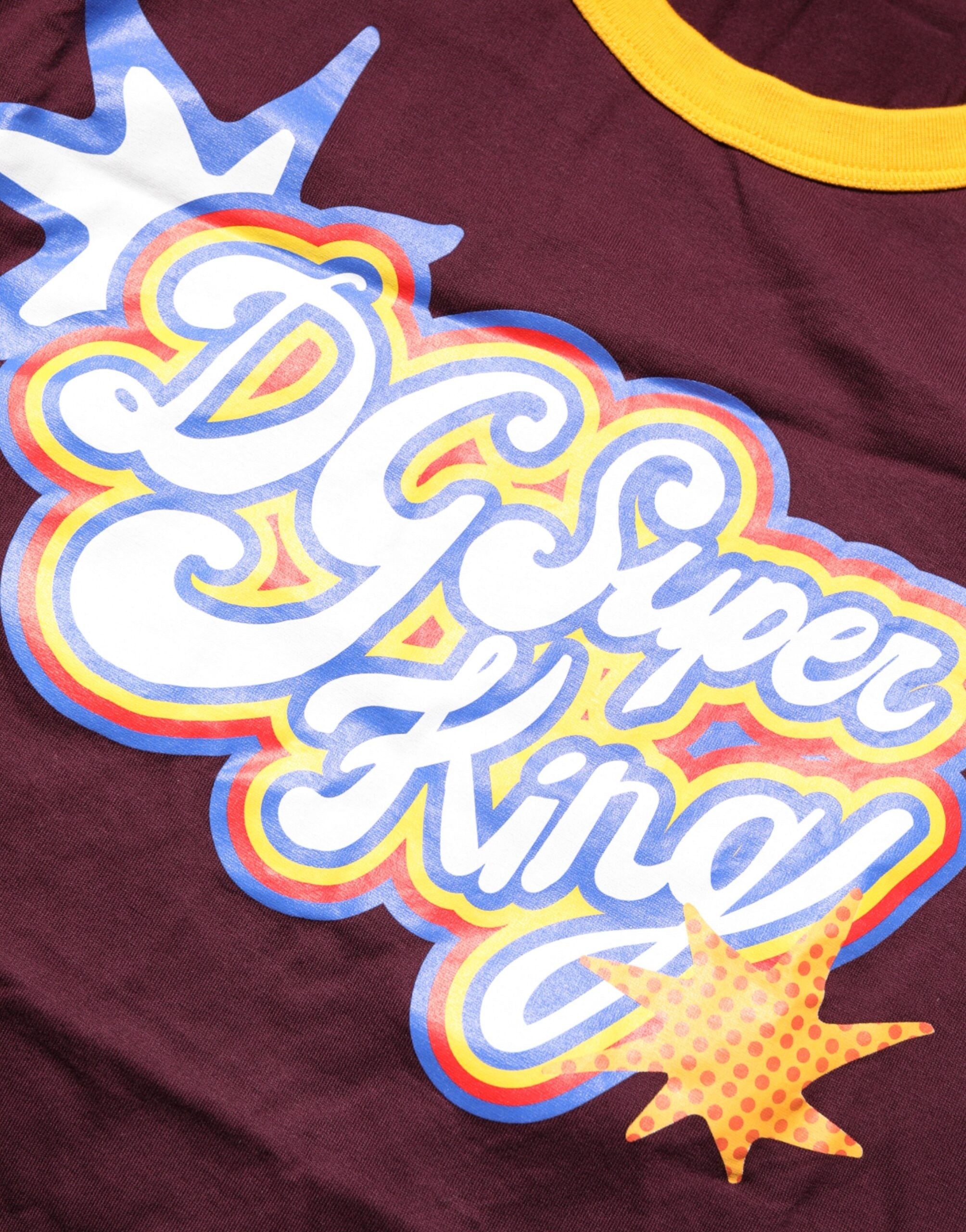 Burgundy Cotton DG Super King Logo T-Shirt - ventzia