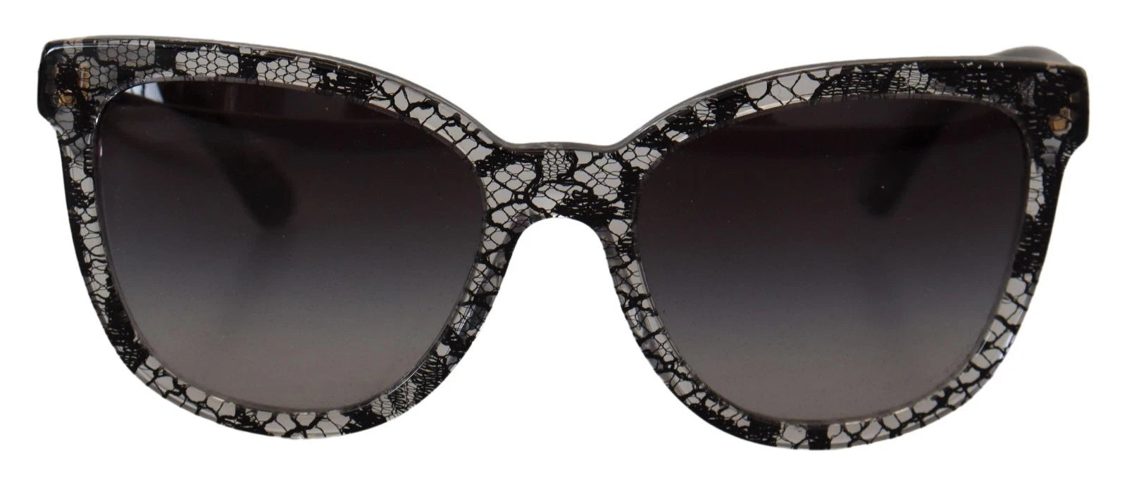 DG4190 Black Lace Acetate Crystal Round Sunglasses - ventzia